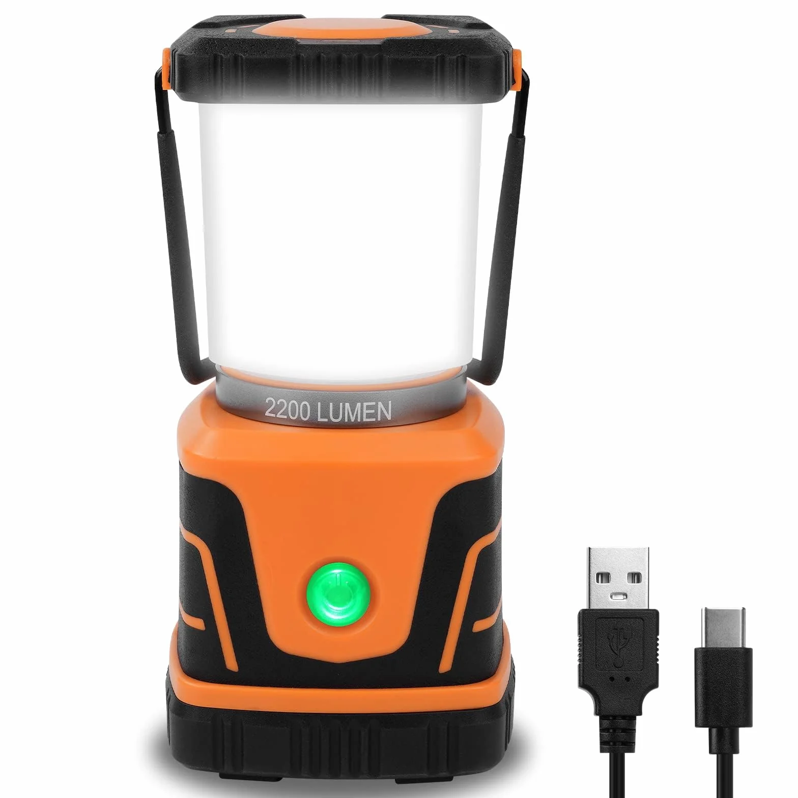 Flintronic Lampa kempingowa LED, 2200 lm, akumulator 6000 mAh, lampa kempingowa LED, IP54, 4 tryby świecenia, możliwość ściemniania, lampa awaryjna zasilana bateriami, na kemping, w sytuacjach