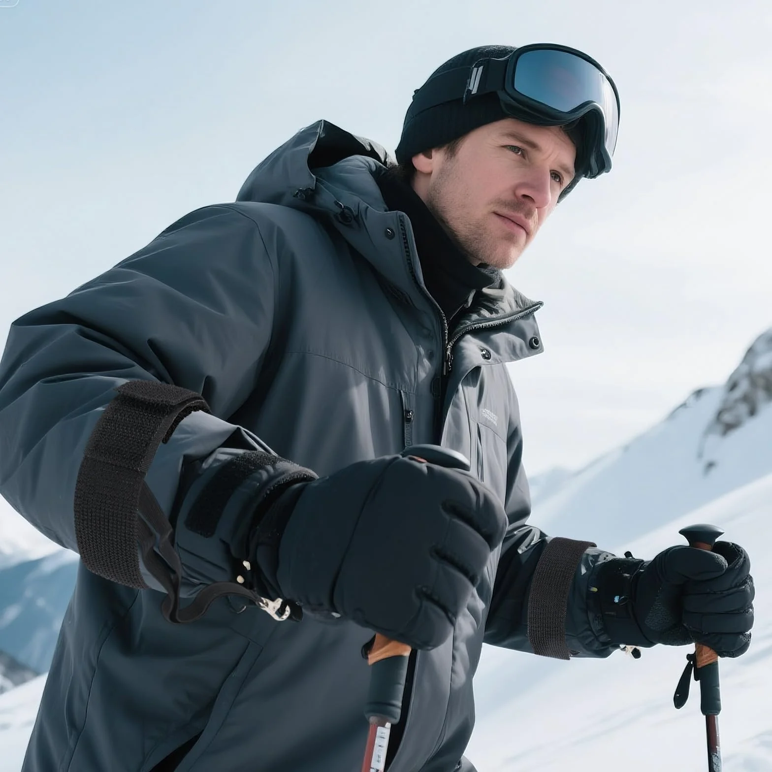 Paski Bezpieczeństwa do Rękawic Narciarskich 4szt, Wytrzymałe Elastyczne Akcesoria do Snowboardu
