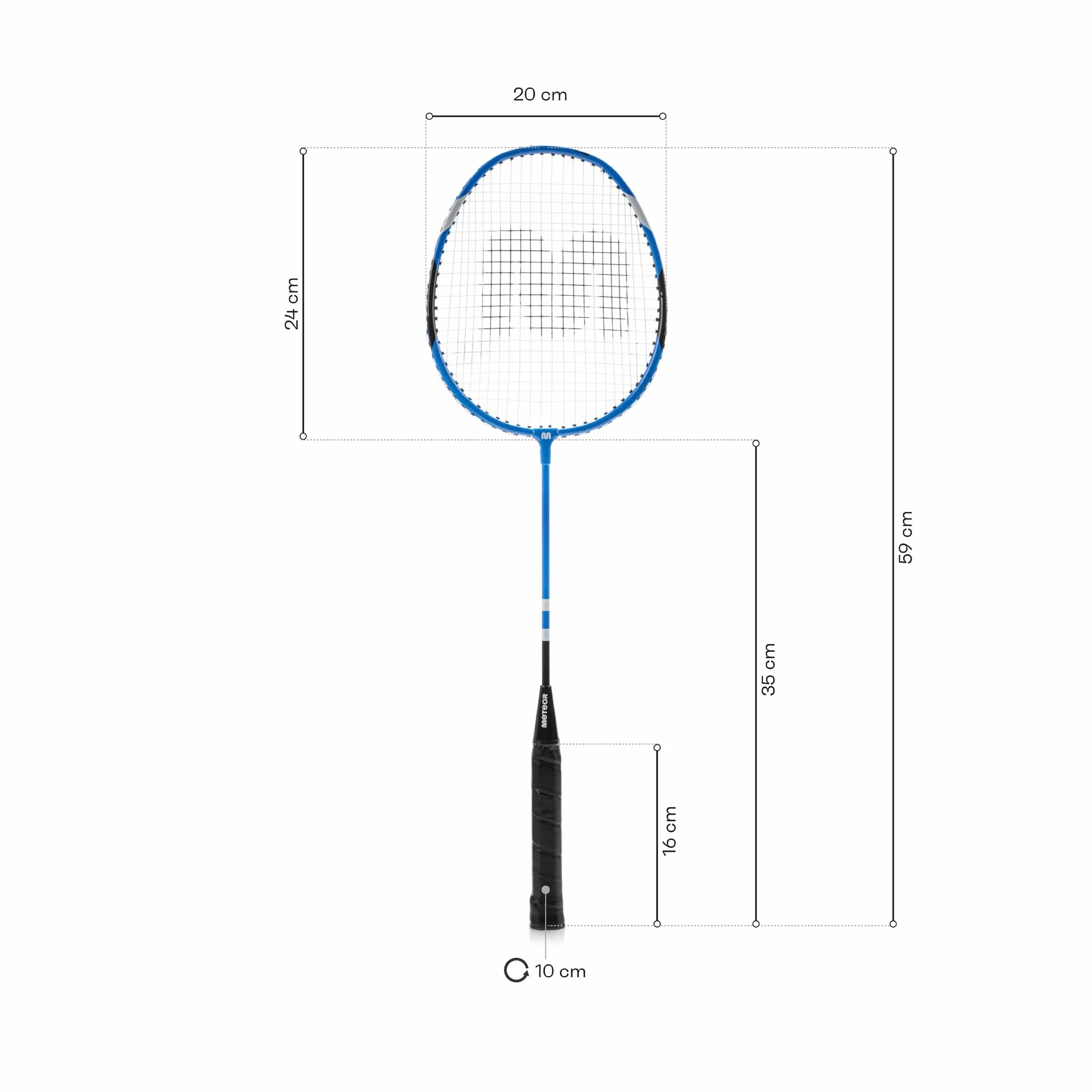 Zestaw do badmintona dla 2 osób Set rakietki badminton paletki aluminiowe do ogrodu Łatwy montaż dla dorosłych dzieci młodzieży rodziny z 6 lotkami METEOR
