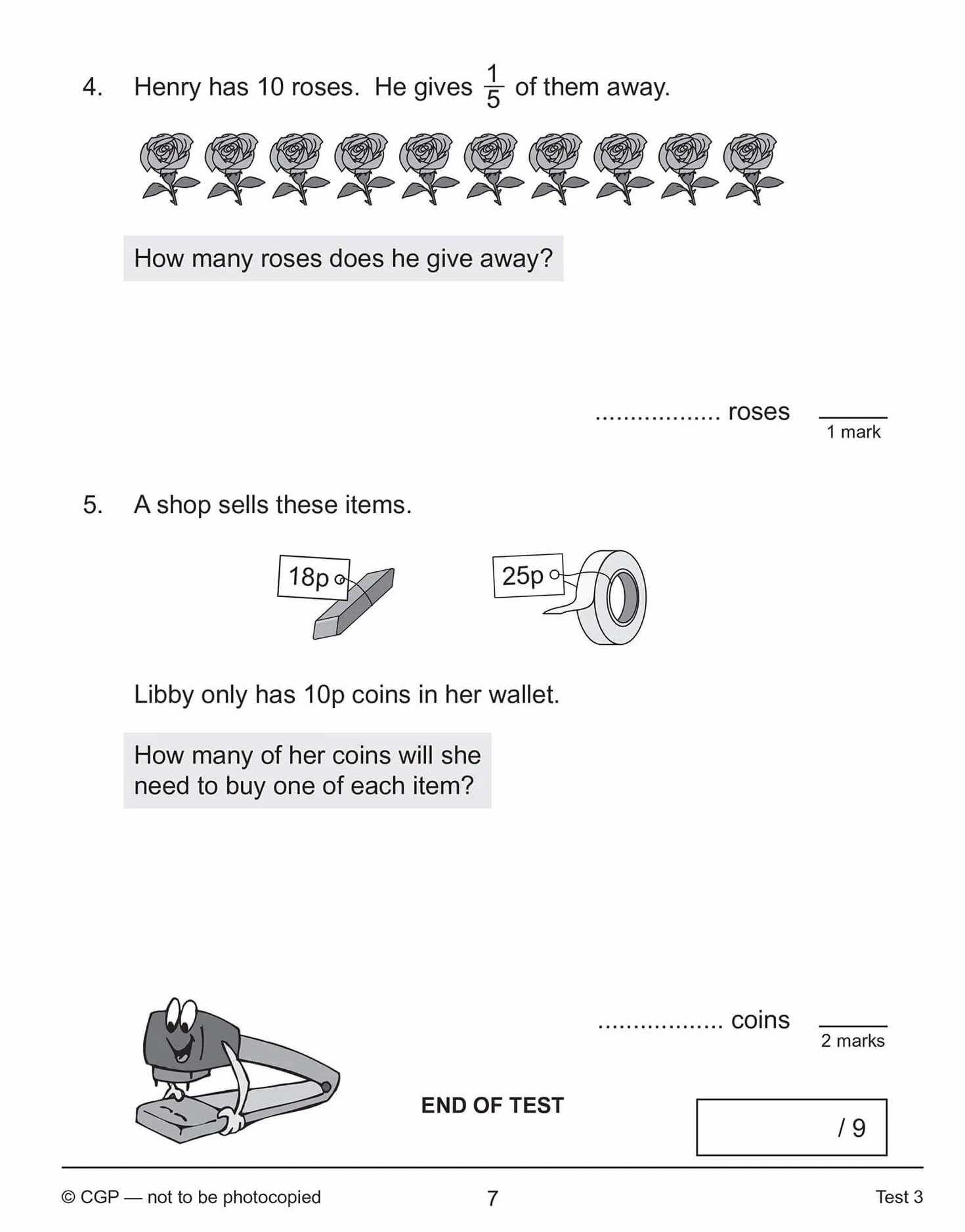 KS2 Year 3 Maths 10-Minute Tests: Problem Solving