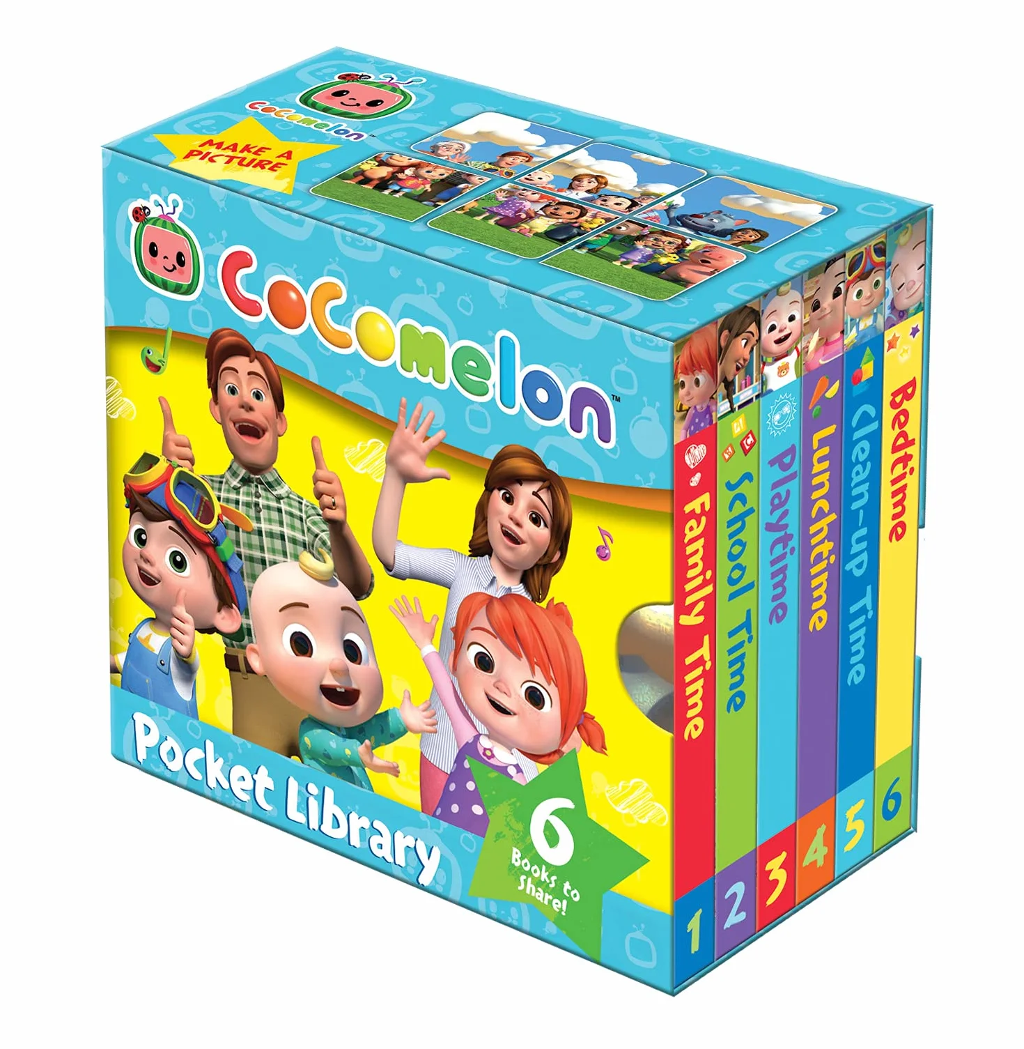 CoComelon Pocket Library: 6 little illustrated board books about JJ, his family and friends – perfect for pre-schoolers!