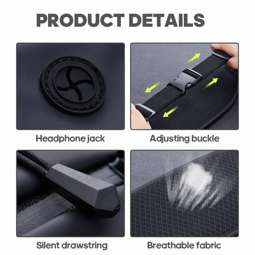 Torebka Bum Bag Wodoodporna Czarny Regulowany Pasek Unisex