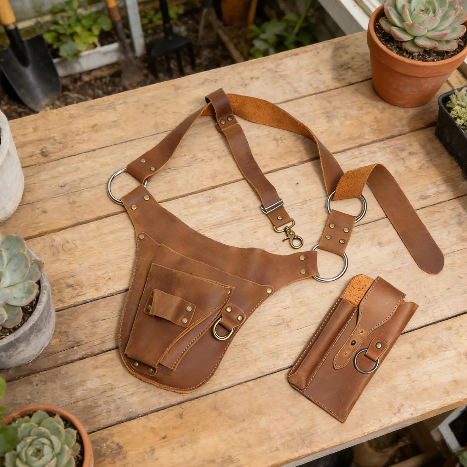 Garden Tool Belt Organizer - Multi Pocket Waist Pouch For Yard Work Efficiency | Oxford Fabric With Adjustable Strap, Hands Free Storage System For Gardening Lawn Care Home Projects