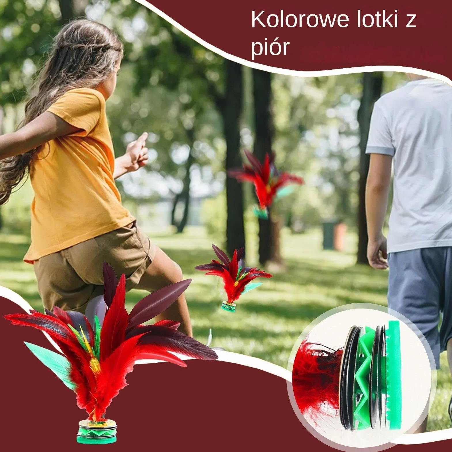Jianzi, chińskie pióra, tradycyjna zabawka do ćwiczeń stóp, kolorowa konstrukcja dla dzieci