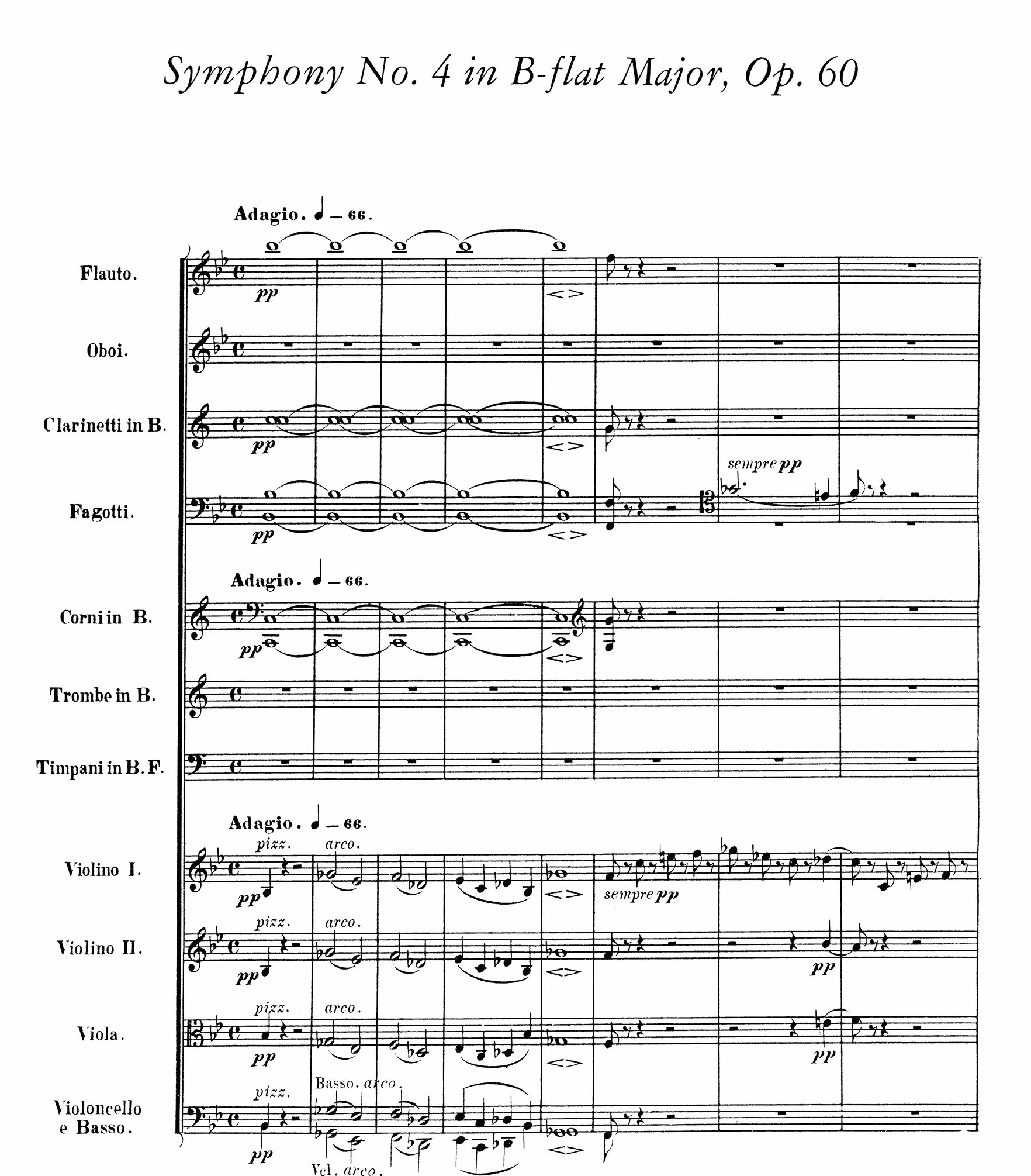 Ludwig van beethoven : symphonies nos. 1, 2, 3 and 4 - orchestre - partition
