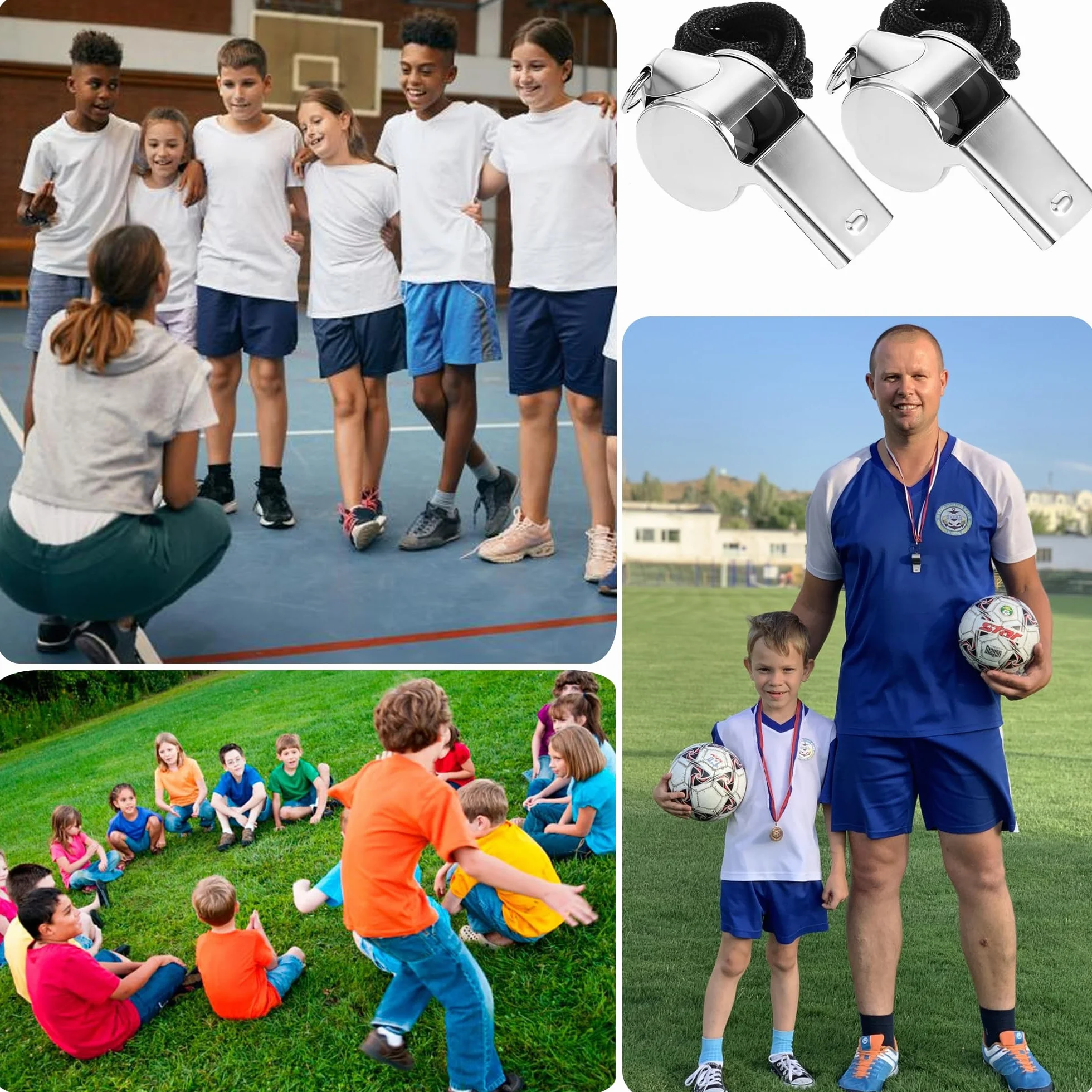 laeeyin Gwizdek sportowy profesjonalny 2 sztuki z paskiem na klucze