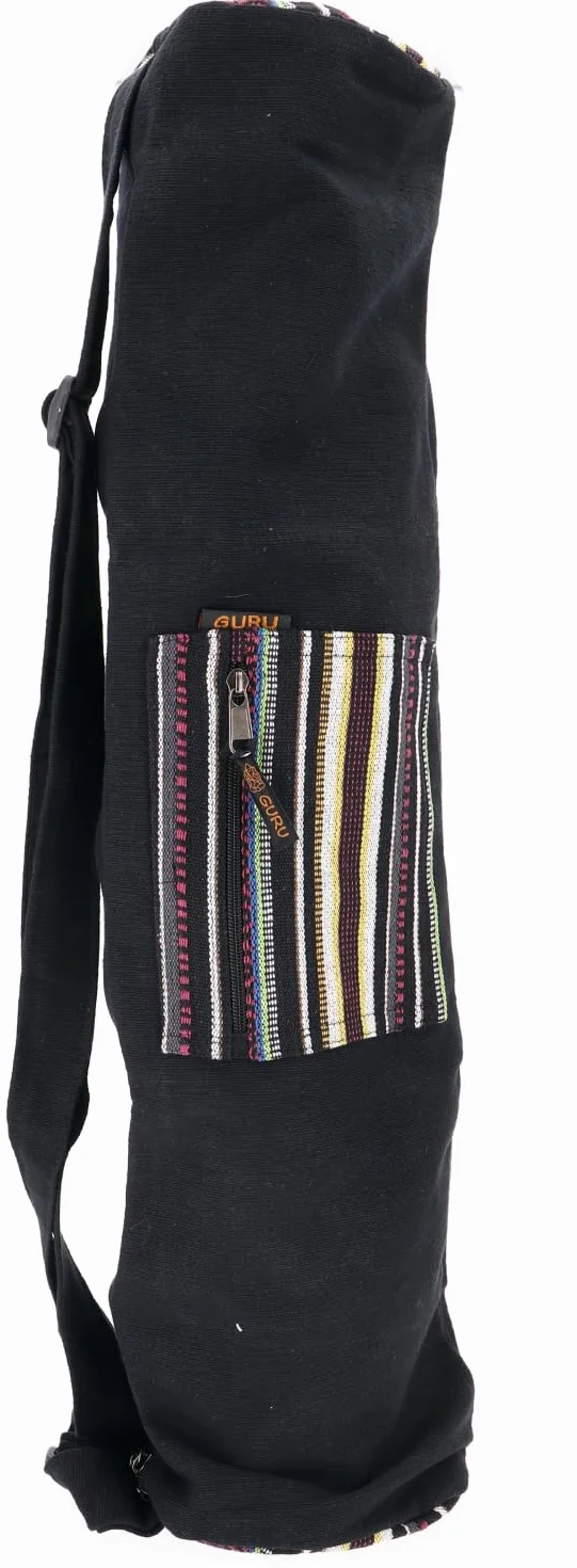 Torba na matę do jogi boho bawełna czarna 70 x 24 x 14 cm