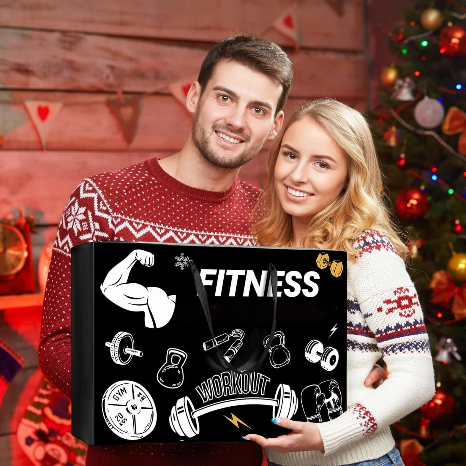 Kalendarz adwentowy fitness zestaw 24-dniowego sprzętu treningowego siła cardio