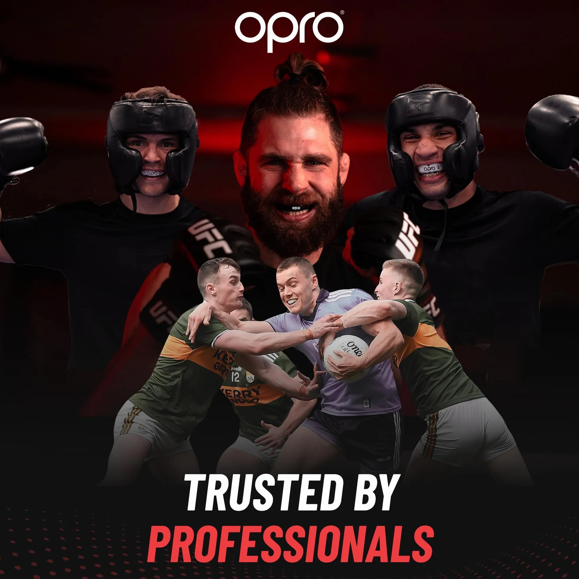 OPRO Brązowa osłona na zęby dla dorosłych i młodzieży z etui i urządzeniem do montażu, osłona dziąseł do hokeja, lacrosse, rugby, MMA, boksu i innych sportów kontaktowych i walki (czarna, dla dorosłych)