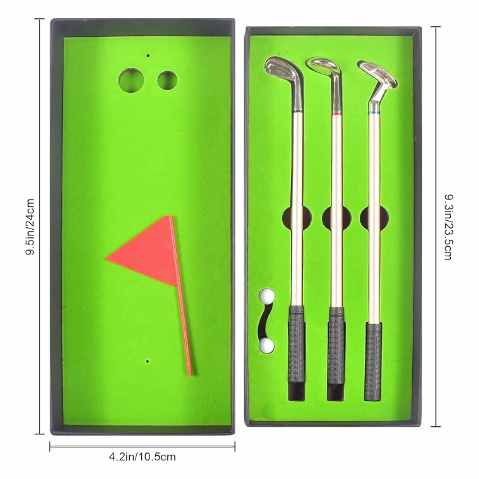 Zestaw długopisów golfowych mini kluby golfowe z piłkami flaga 3 szt.