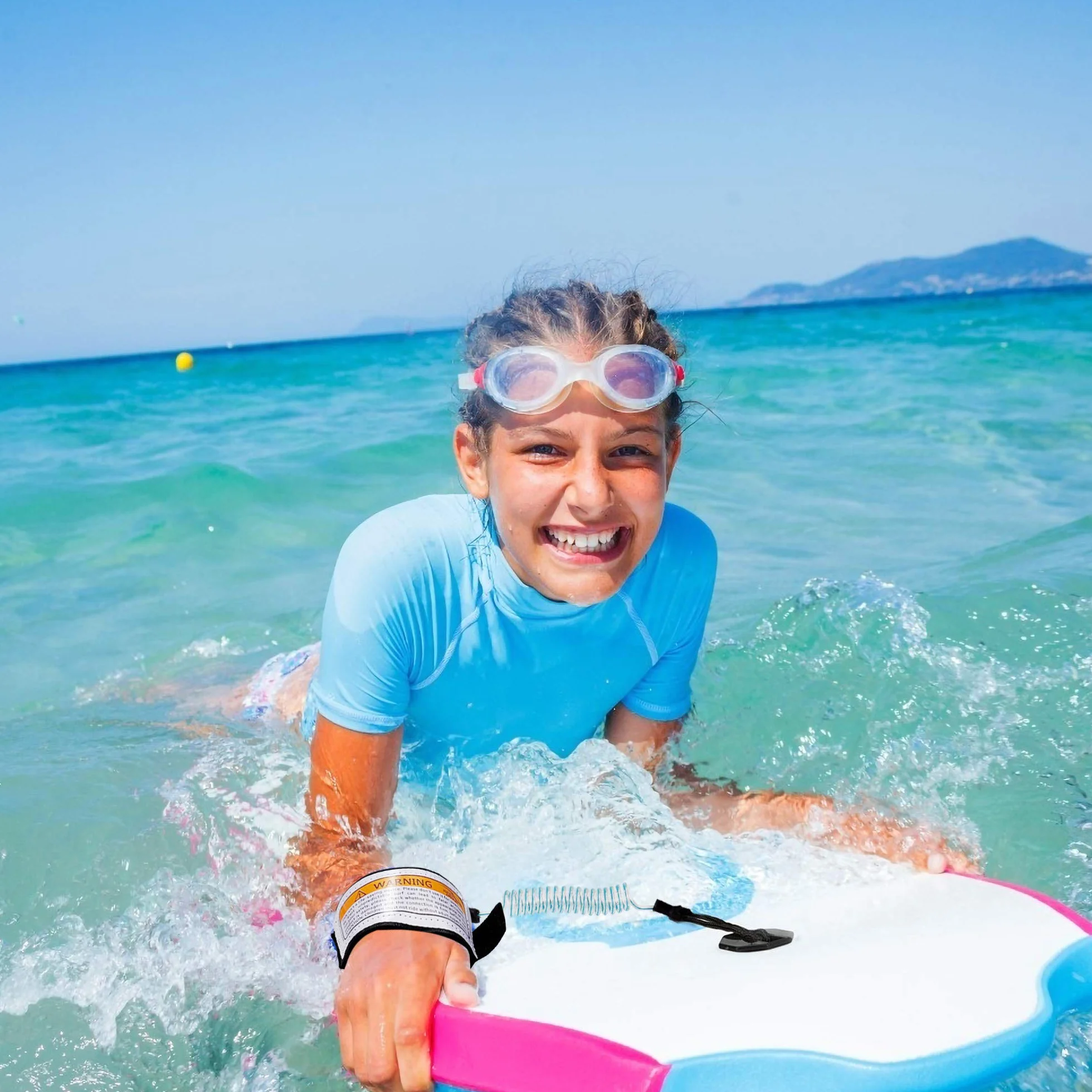 Smycz do deski surfingowej, Paddleboard, Smycz na nadgarstek, 5 mm, 1,5 m, BodyBoard, Lina surfingowa, do deski SUP, niebieska
