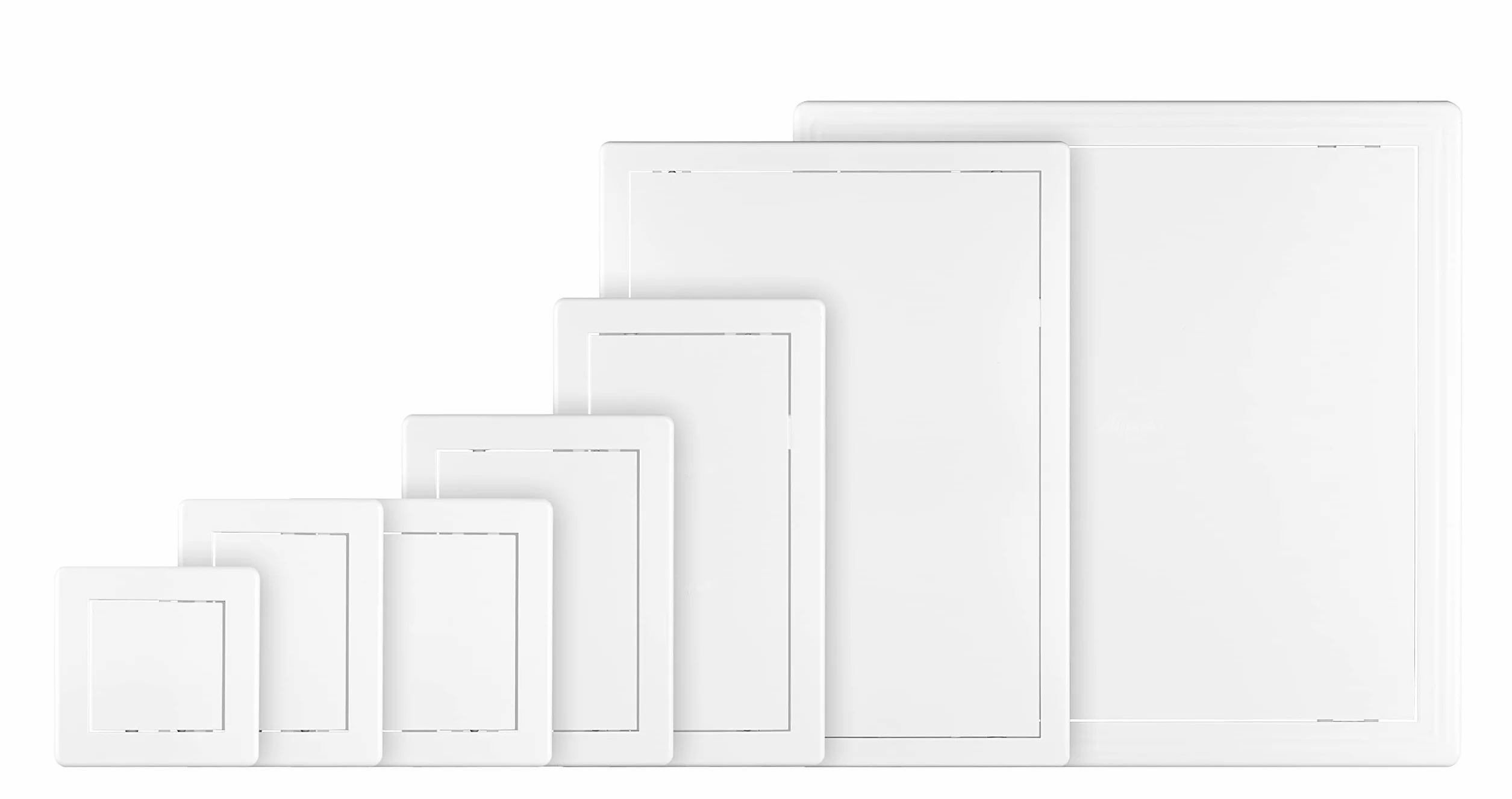 Awenta Drzwi z tworzywa sztucznego 150 x 250 mm – biała pokrywa klapy otwierającej – zamek do drzwi skrzynkowych – zasuwa – ukryty zawias – zdejmowane drzwi – gładka powierzchnia do lakierowania
