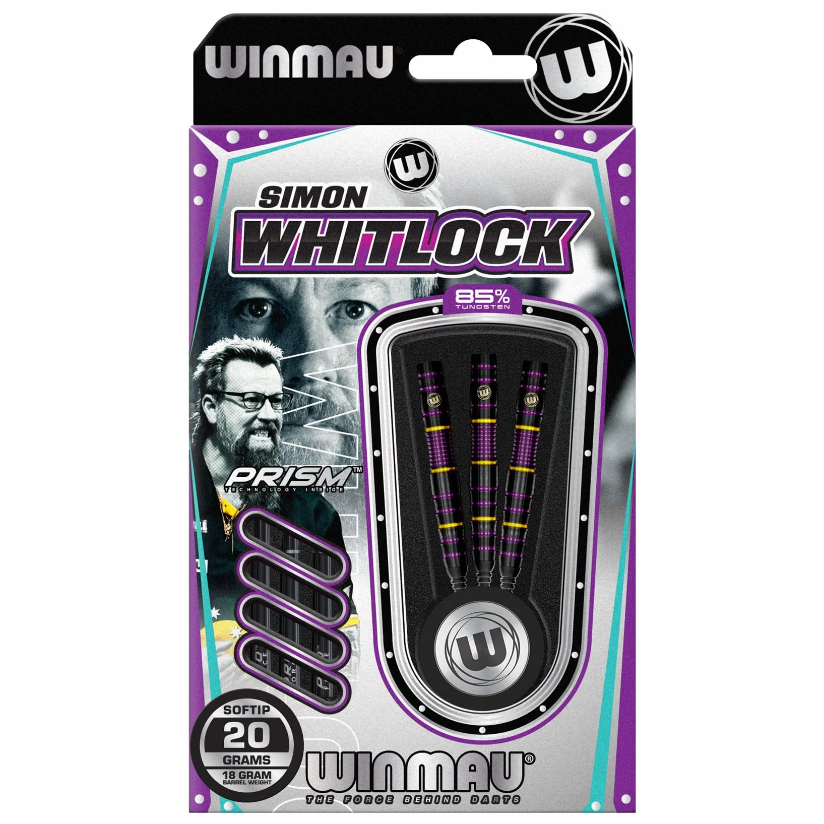WINMAU Rzutki 85% Zestaw Rzutek z Miękką Końcówką Serii Pro z Lotkami i Trzonkami