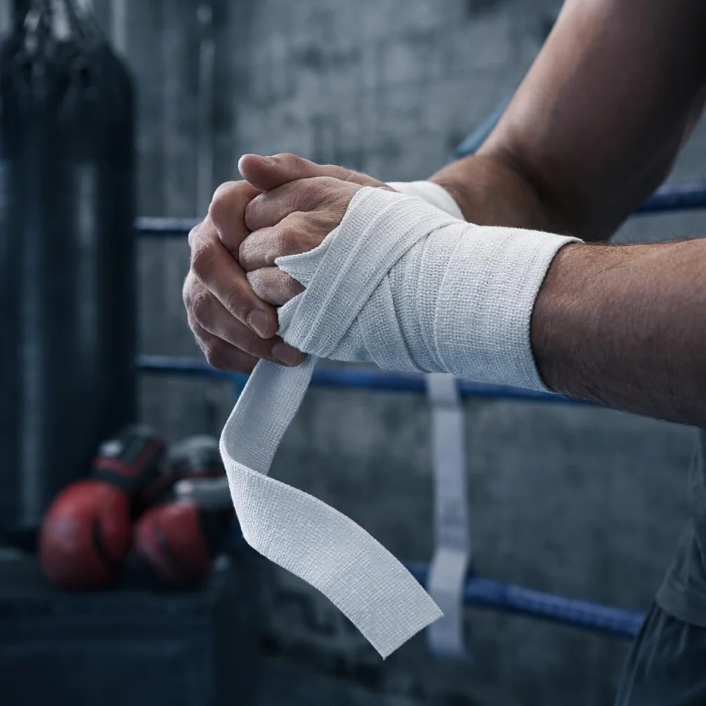 Owijki Bokserskie, Bandaże do Kickboxingu, długość 5 M, materiał Bawełniany, Szybkoschnące, Półrozciągliwe