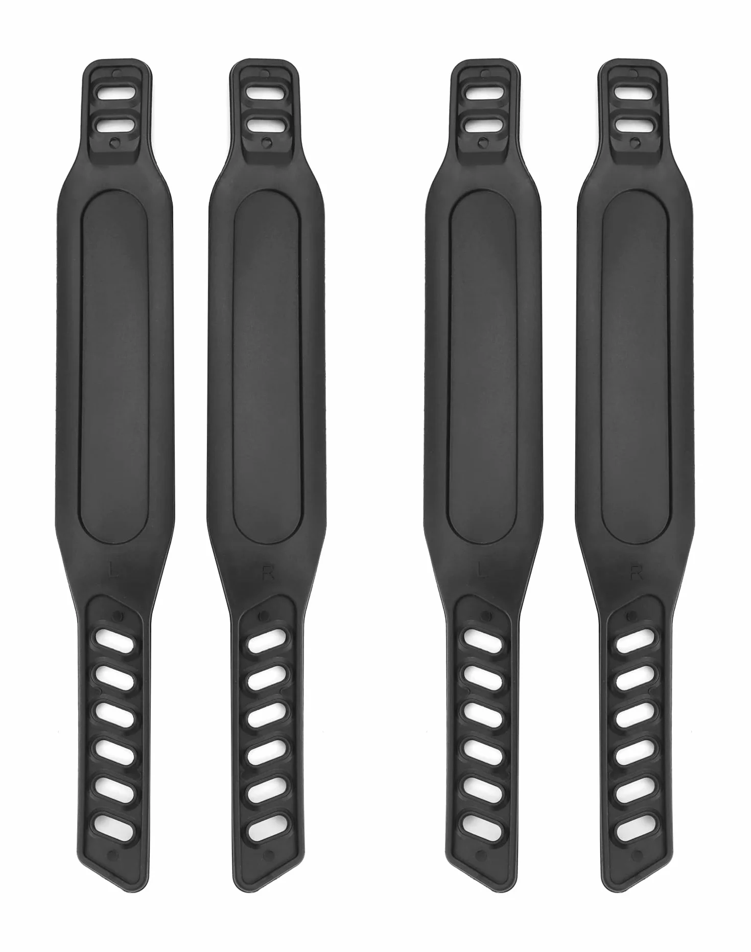 QWORK® 2 pary pasków na pedały roweru treningowego, uniwersalne paski na pedały, regulowana długość do rowerów spinningowych, roweru treningowego, domu lub siłowni