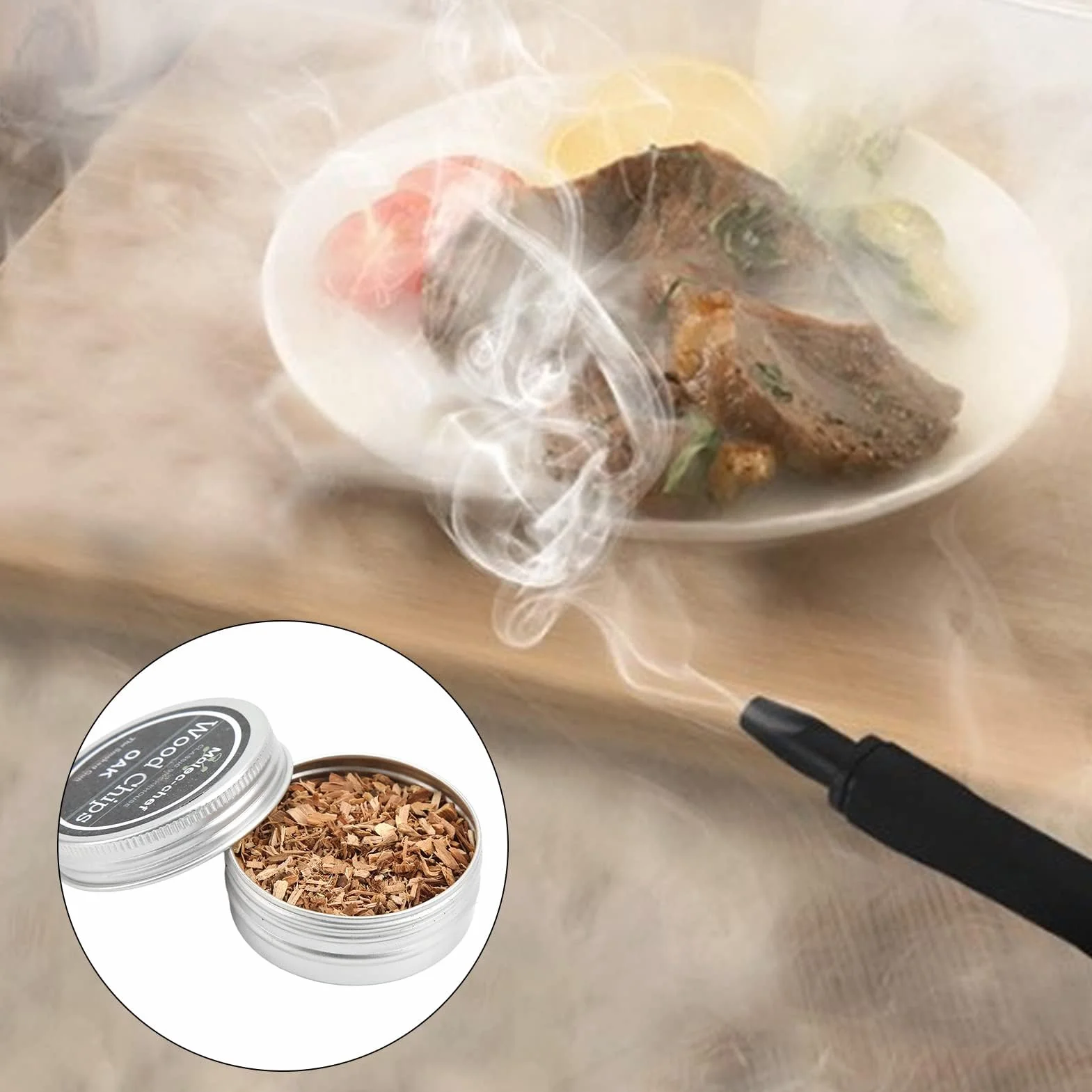 Cocoarm Naturalne chipsy wędzarnicze, zestaw 8 sztuk, 8 różnych smaków, do wędzenia napojów do koktajli, wina, whisky