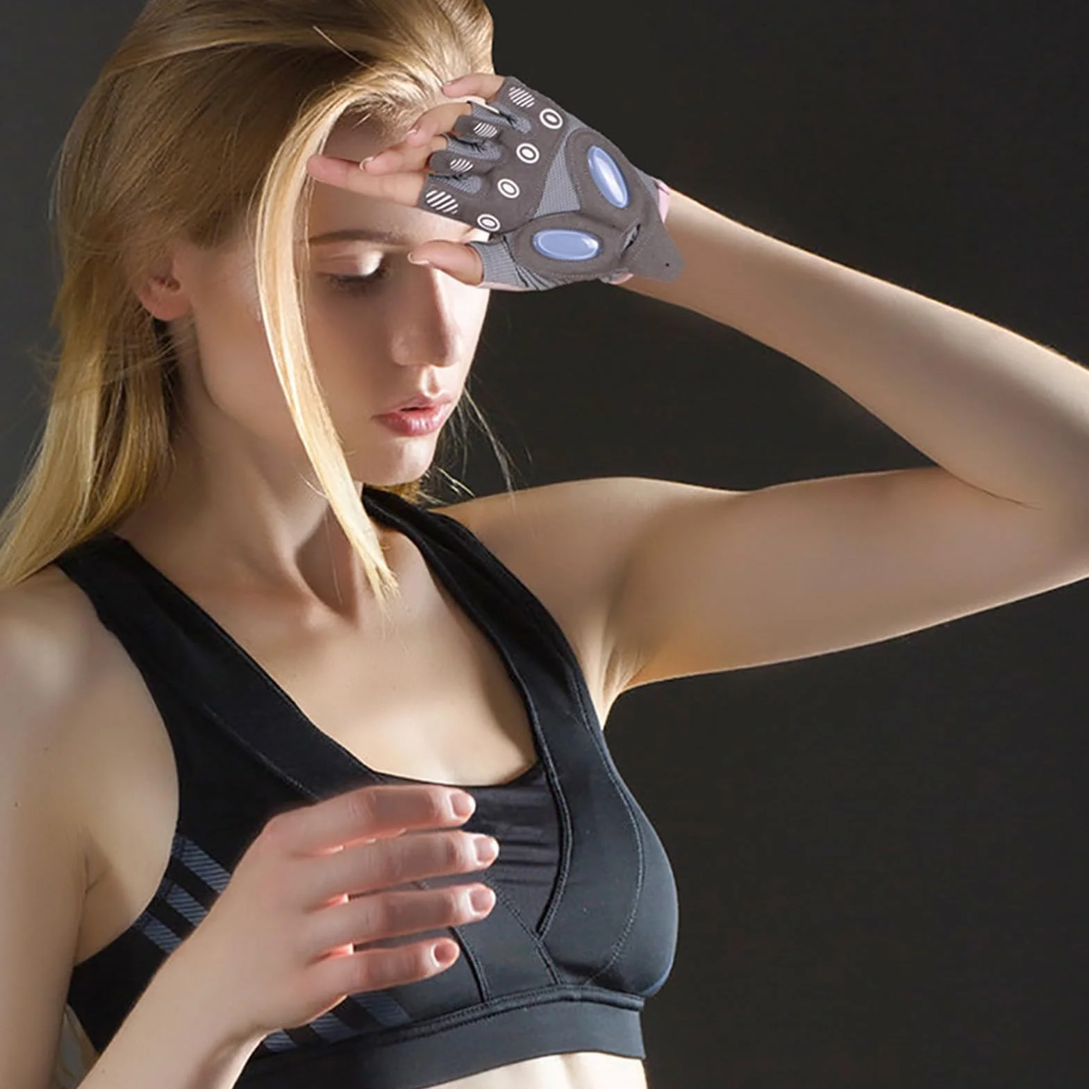 Damskie rękawiczki fitness antypoślizgowe silikonowe oddychające z mikrofibry sportowe treningowe