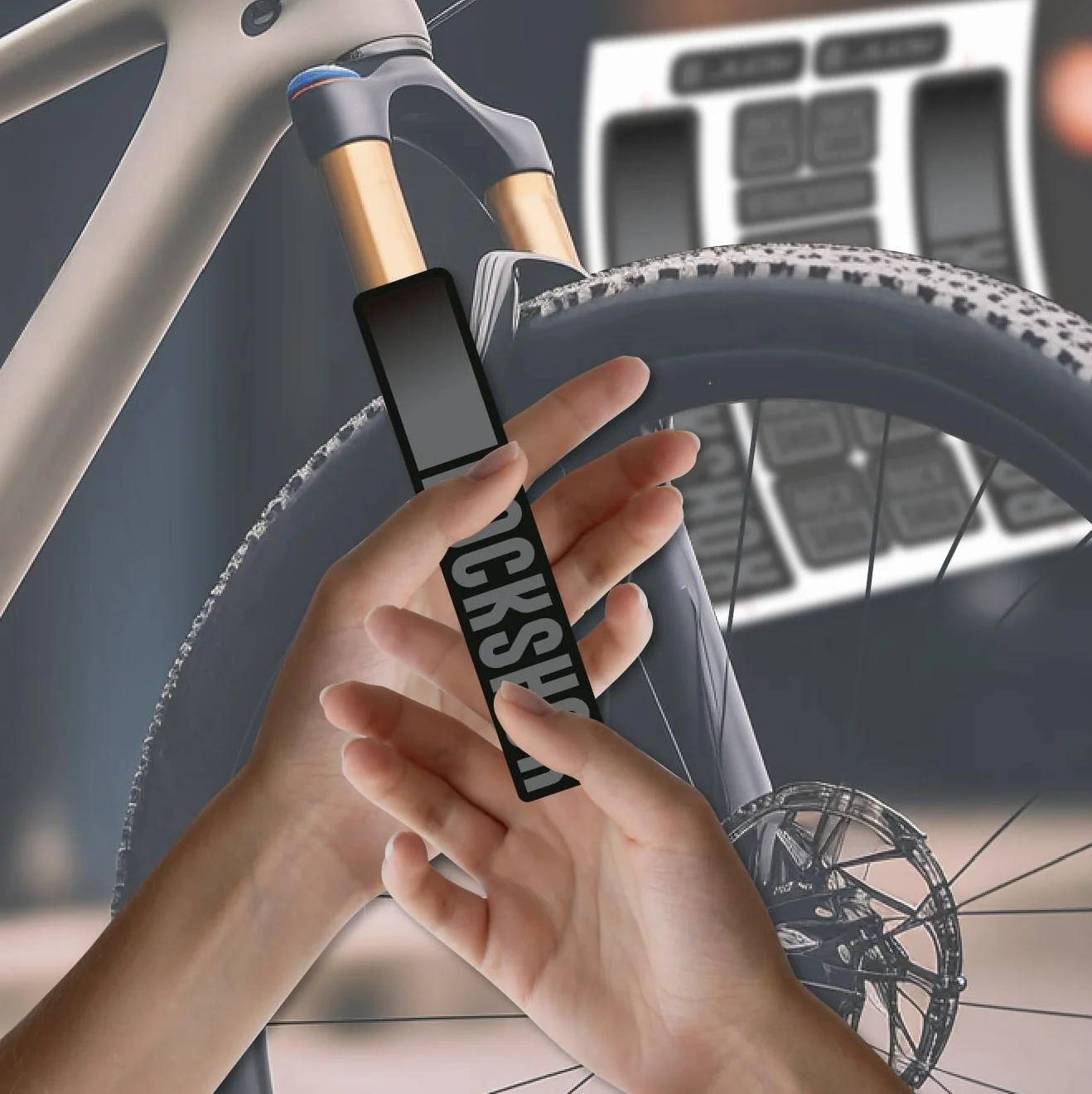 Rock Shox Judy 2021 Naklejki winylowe Widelec (TF - Traffic Grey)