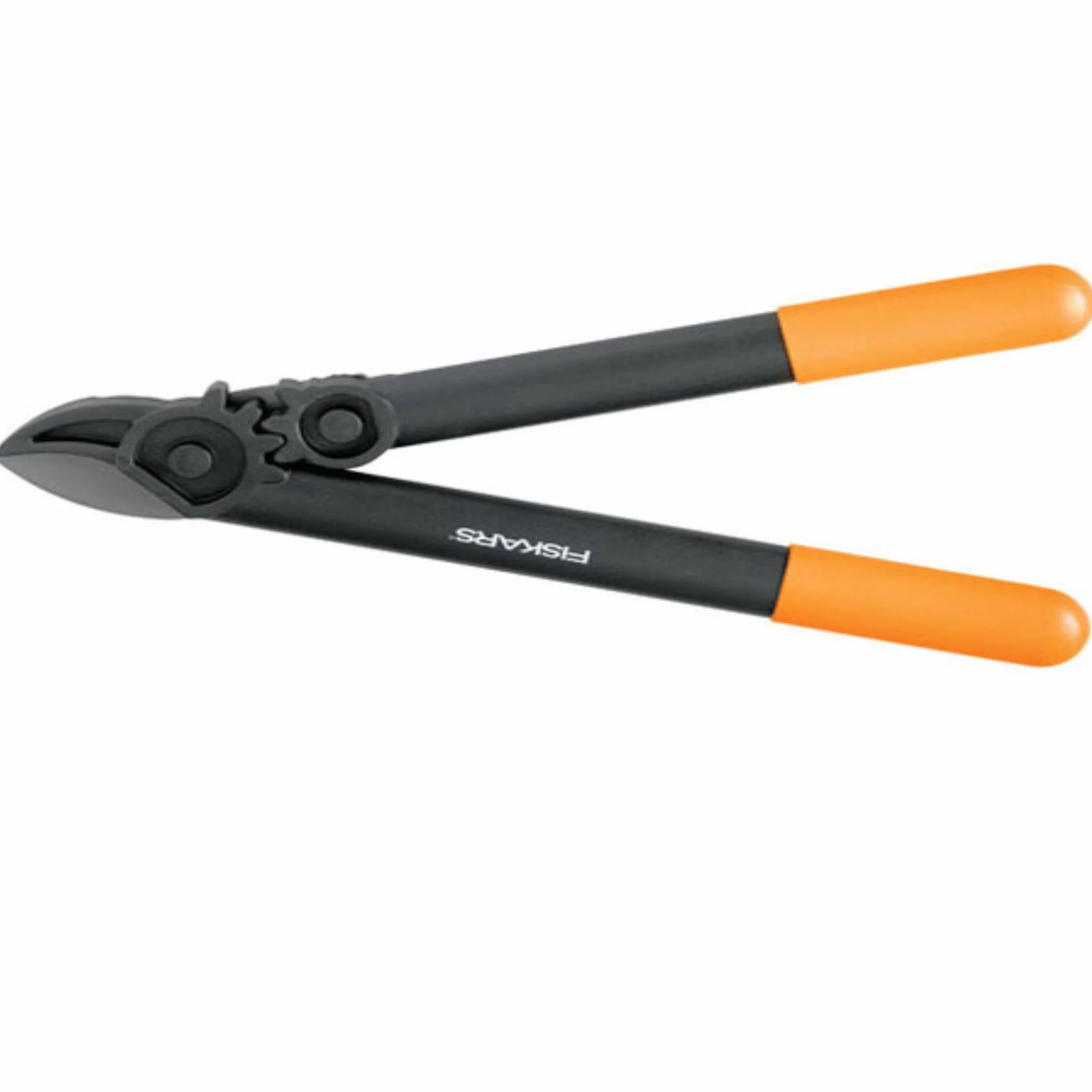 Fiskars PowerGear Sekator kowadełkowy do suchych i twardych gałęzi, Powłoka nieprzywierająca, Hartowana stal, Długość: 39 cm, czarny/ pomarańczowy, L31, 1000581