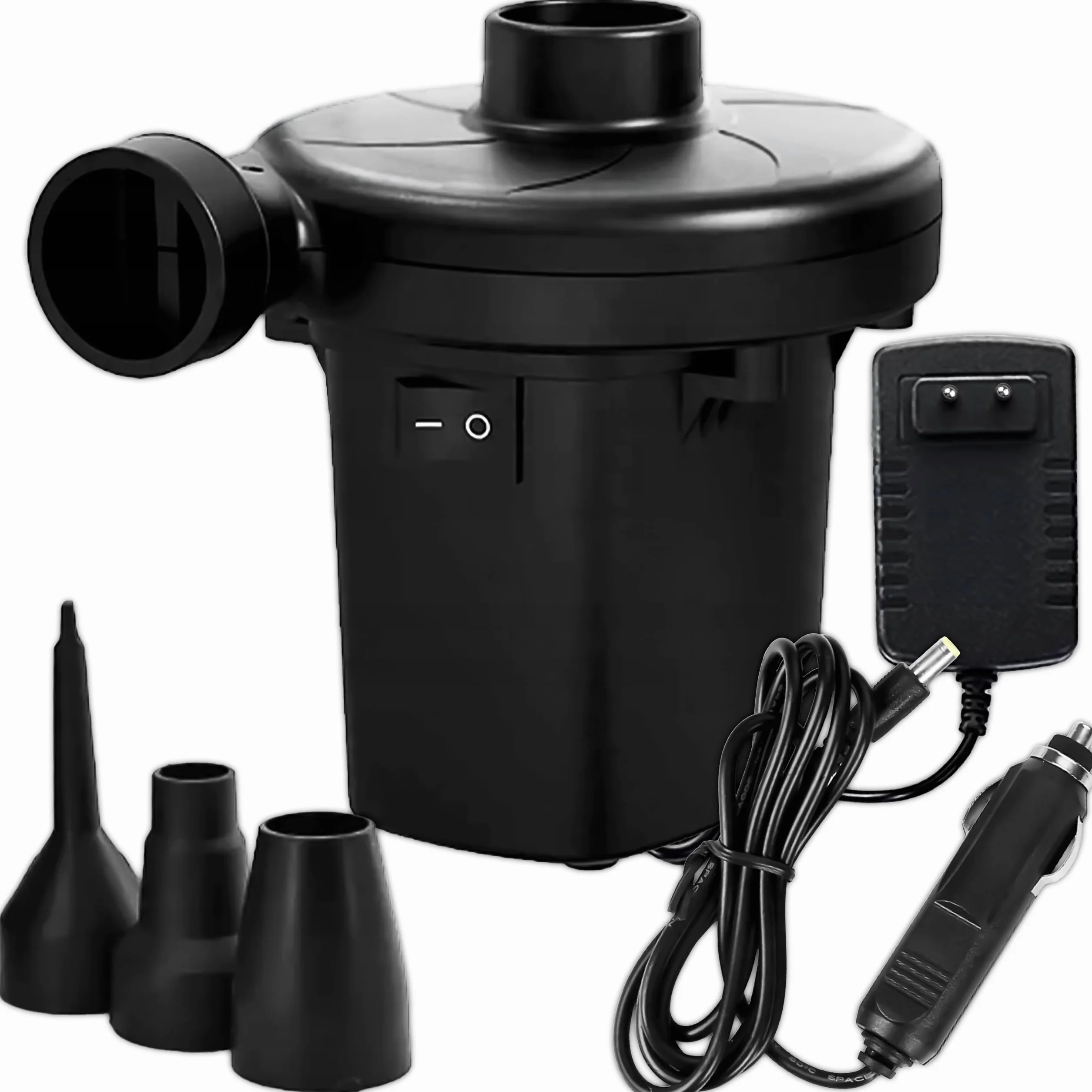KRUMAD Elektryczna pompka 12V/230V 50W z końcówkami do materacy basenów pontonów
