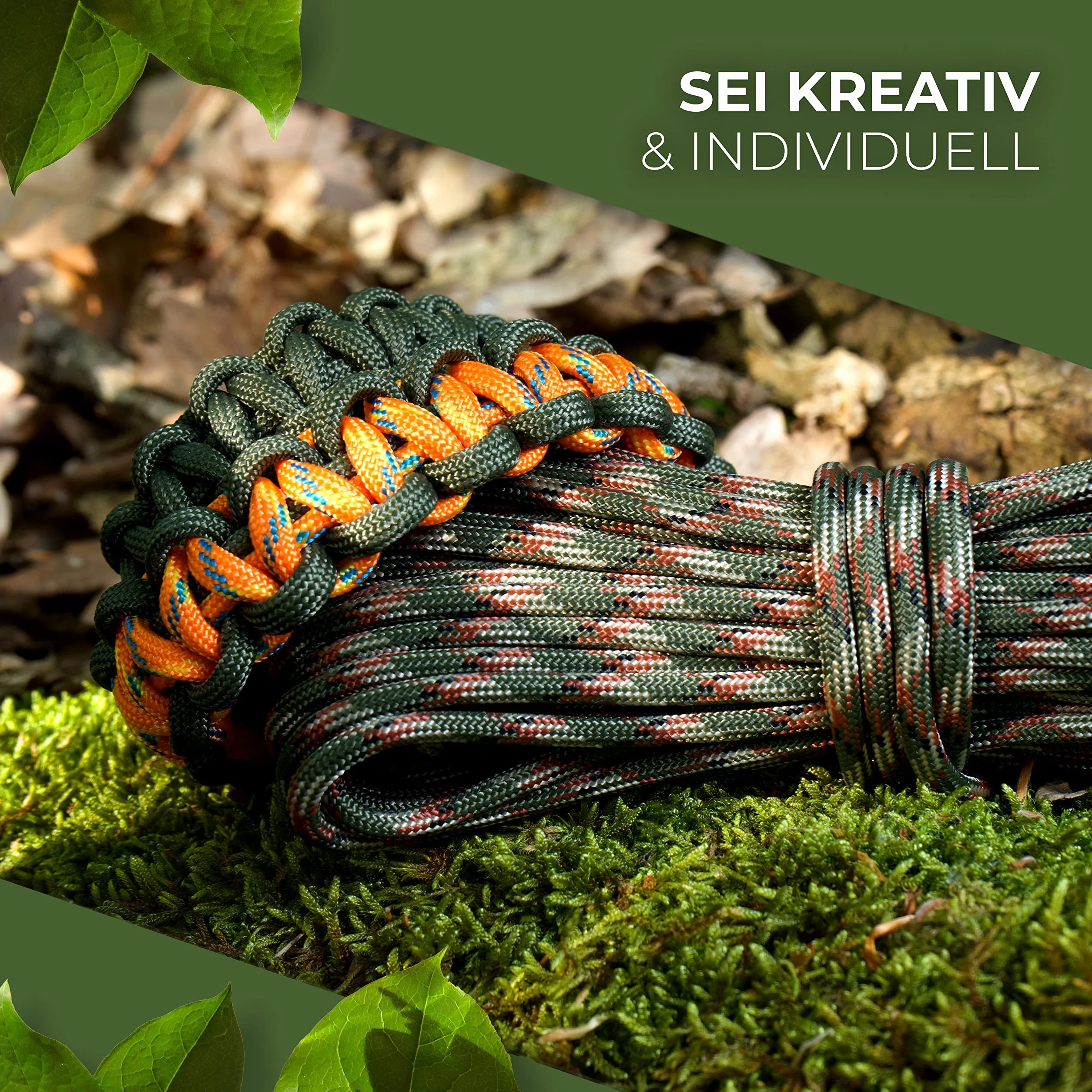 Linka Paracord 550 7 rdzeni 5 m niebiesko-szara do obroży dla psa