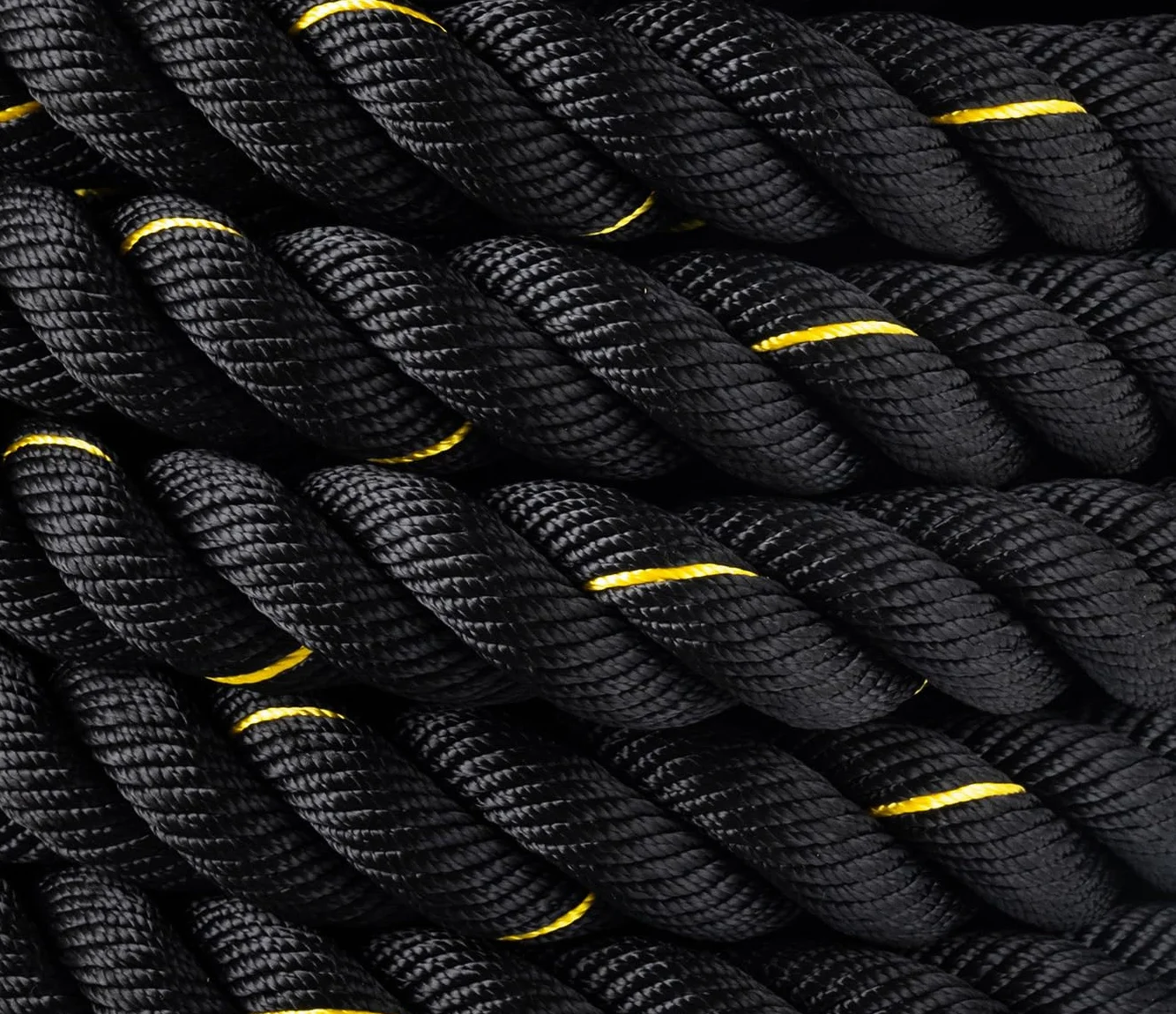 Fizyo Profesjonalna Lina Treningowa z Powlekanymi Końcówkami 9m - Battle Rope do Treningu Funkcjonalnego, Siłowego, Wytrzymałościowego i Koordynacyjnego, Uderzeniowa Lina Zamachowa do Ćwiczeń