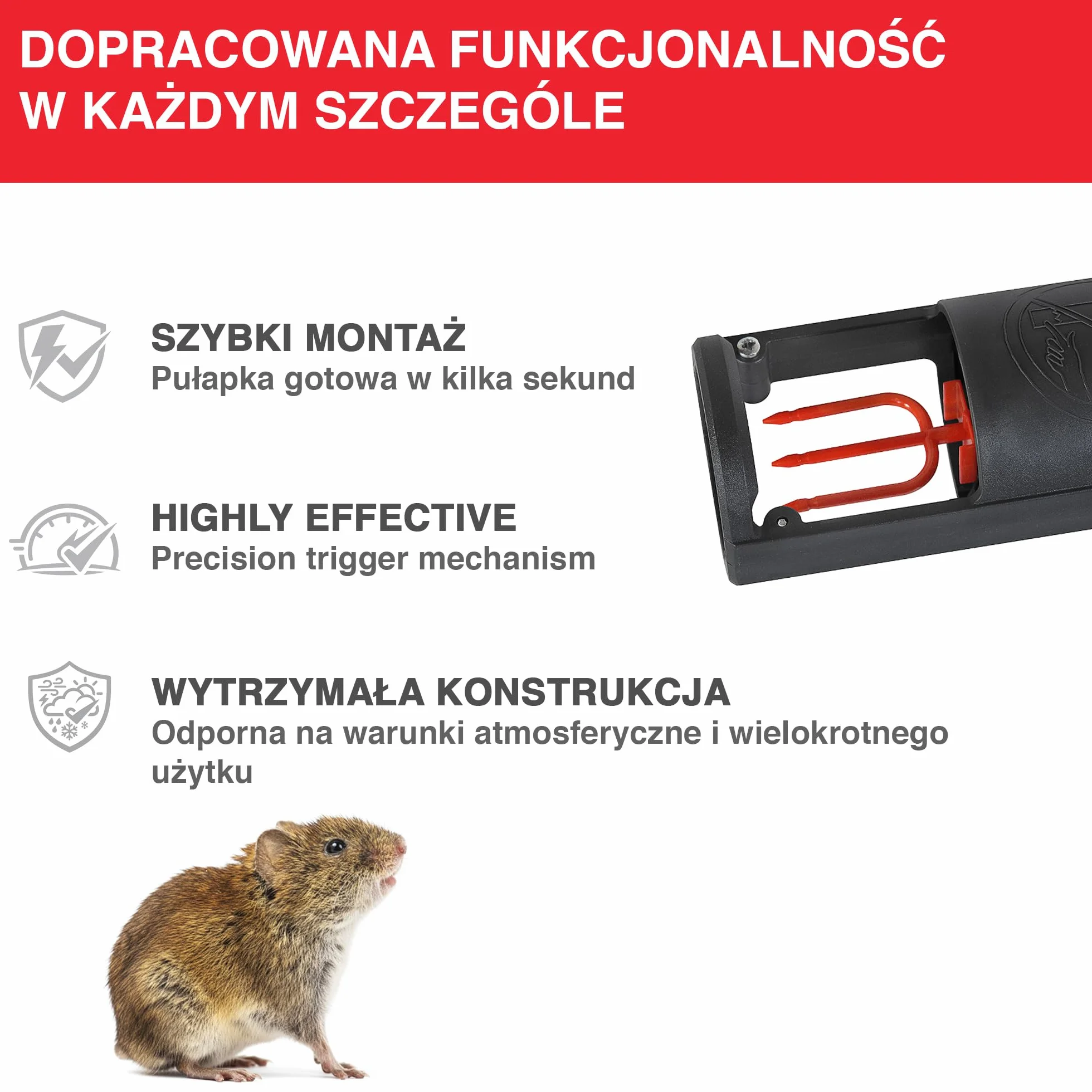 SWISSINNO Pułapka na Nornice PRO SuperCat – Tunelowa Pułapka Zatrzaskowa na Nornice, Czuły Mechanizm Spustowy, Łatwa Instalacja, Wielokrotnego Użytku, do Ogrodu i Trawnika – 1 Sztuka