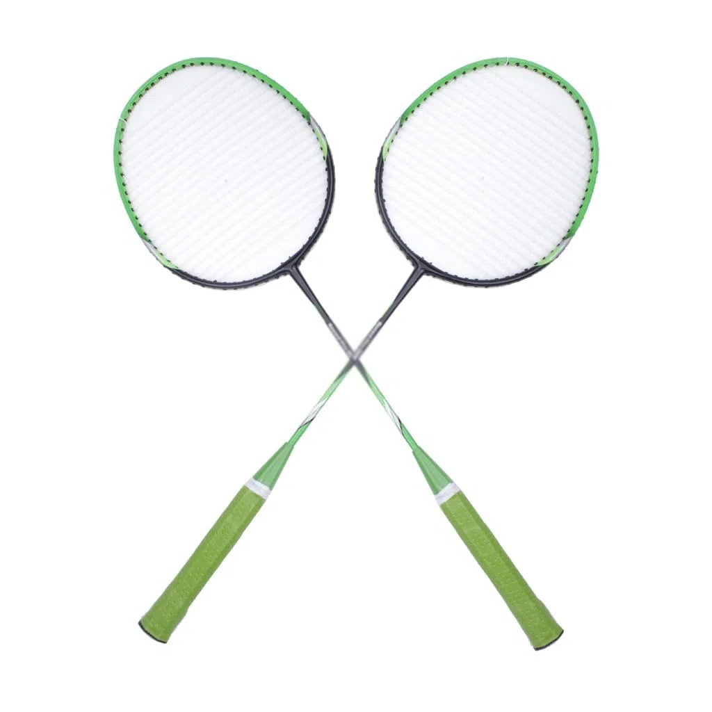 Black Green Contrasting Iron Continuous Line For Beginner Students To Exercise Badminton Rackets