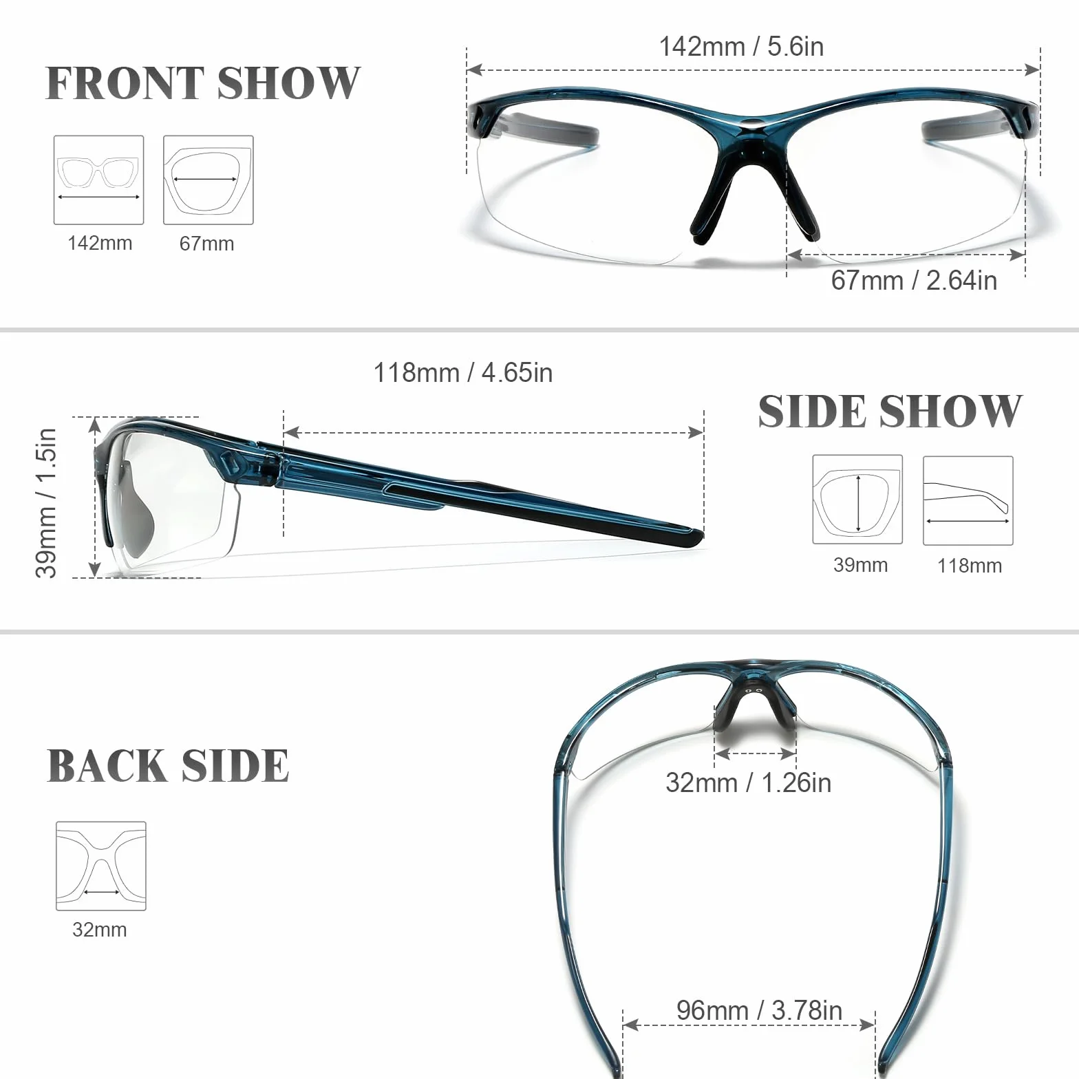 Fotochromatyczne okulary przeciwsłoneczne sportowe MTB rowerowe