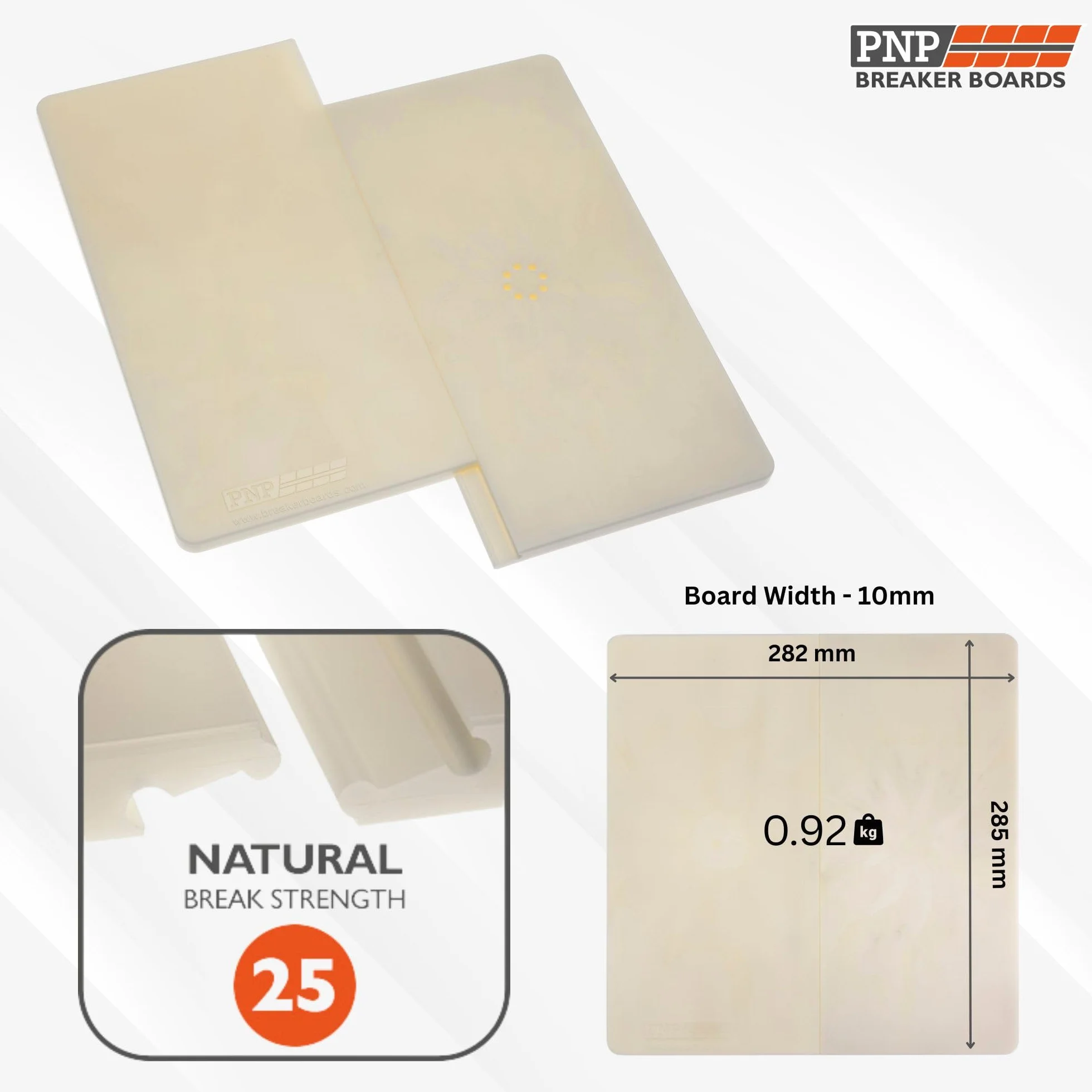 PNP Re-Breakable Martial Arts Breaking Board - naturalna bez podkładki - siła zerwania 7,6 m-lb - trwała, opływowa i gotowa do zawodów