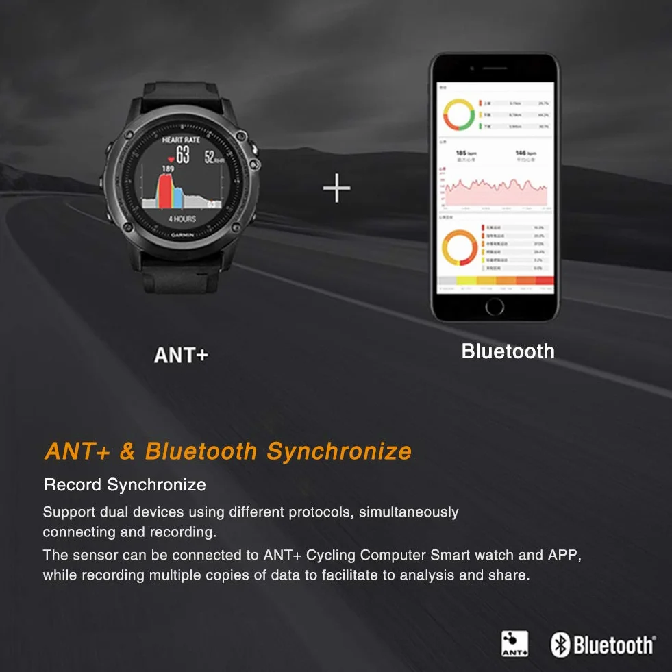 Magene S3 + czujnik prędkości i częstotliwości pedałowania, ANT+ i BulBluetooth 4.0, bezprzewodowy czujnik prędkości obrotowej roweru RPM