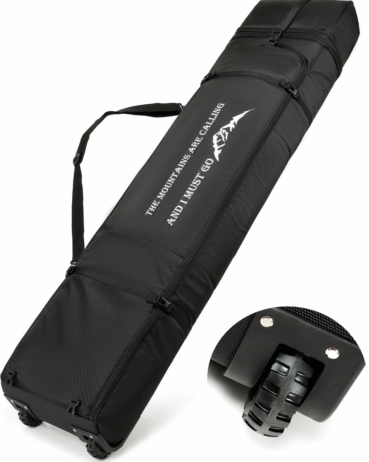 Torba narciarska na kółkach 150-190 cm wodoszczelna regulowana snowboardowa