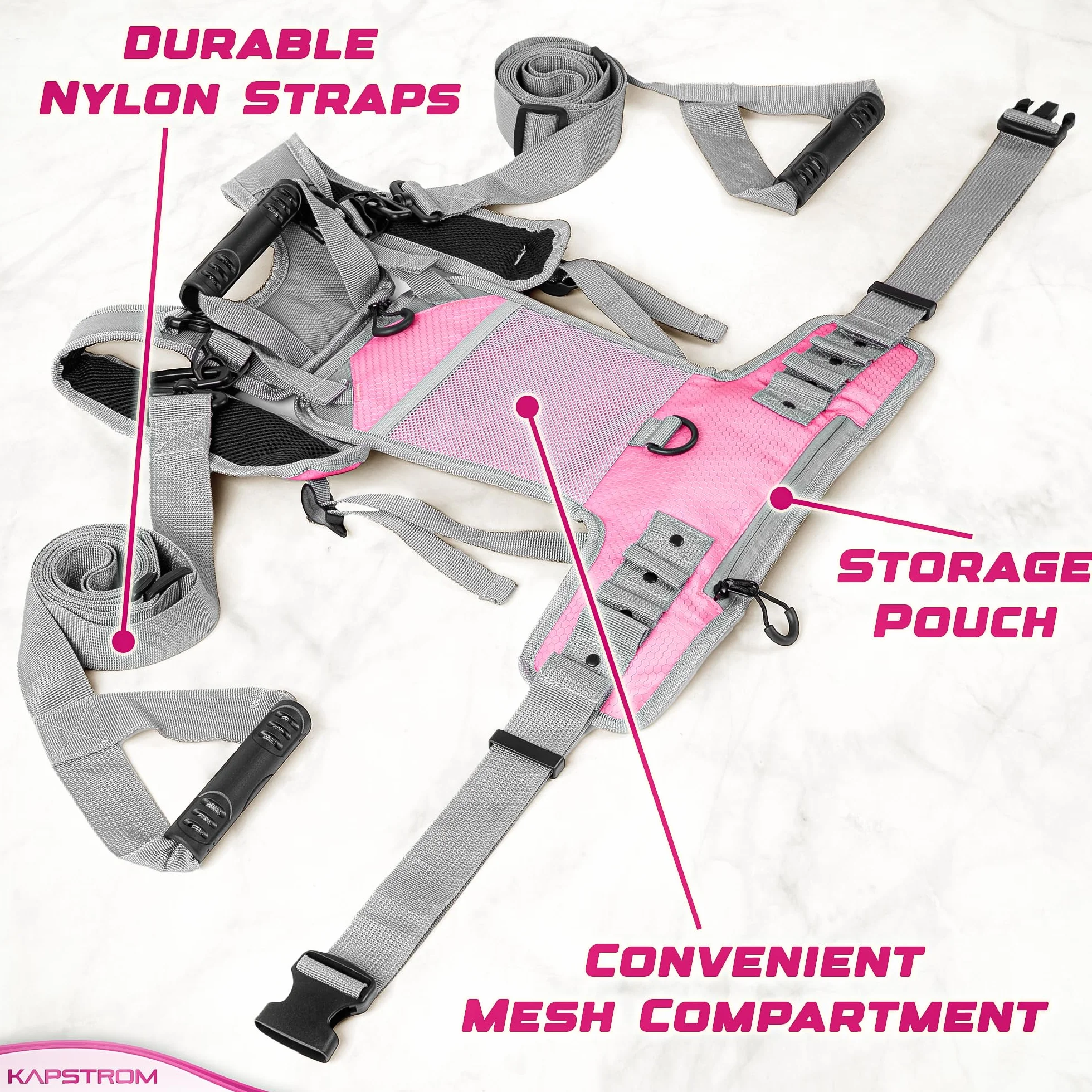KapStrom Ski & Snowboard Training Harness for Kids with 2 Guiding Straps & Adjustable Shoulder Straps