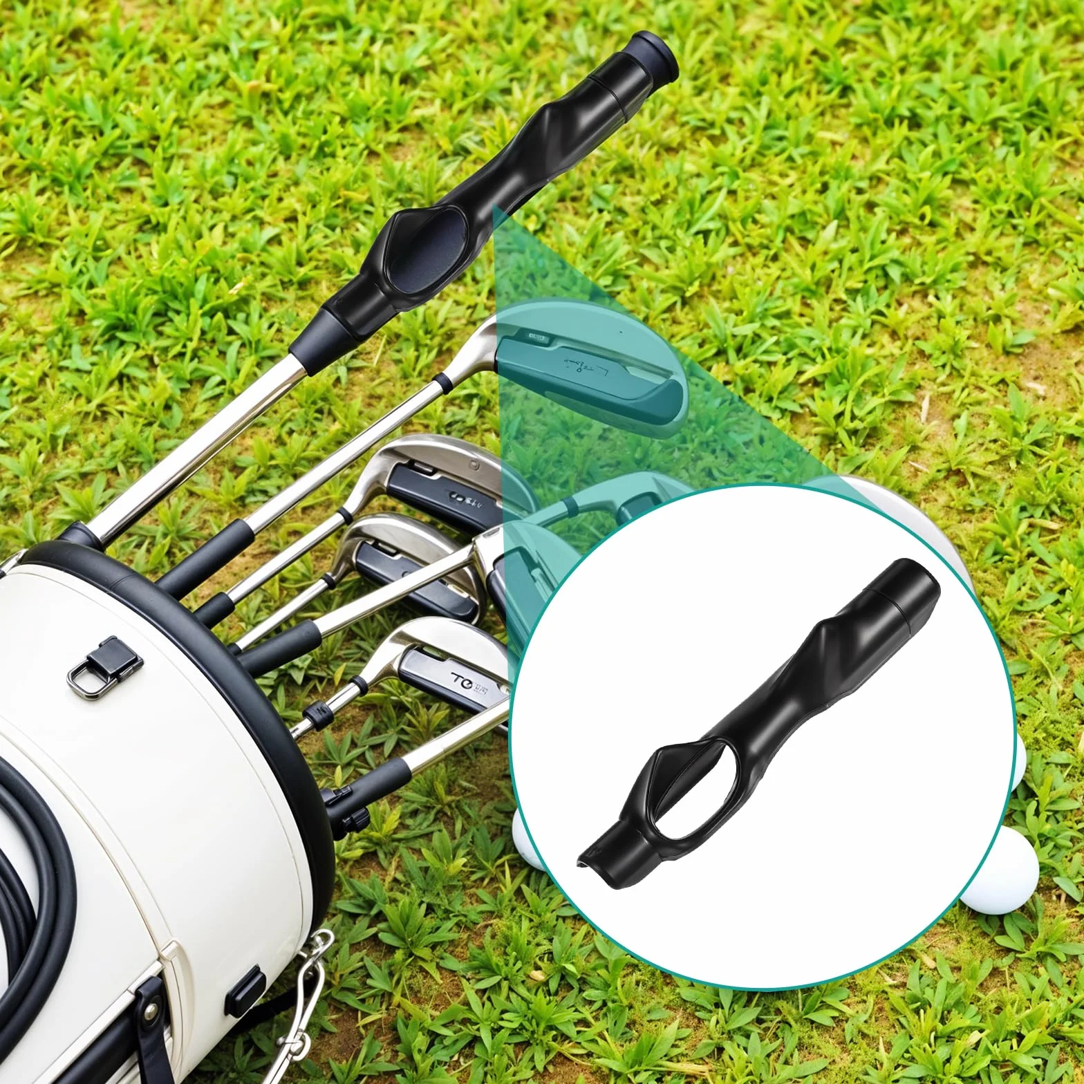 Trener chwytu golfowego, 15 cm pomoc treningowa do gry w golfa praworęczny trener huśtawki golfowej narzędzie do ćwiczeń golfa do ćwiczenia prawidłowej pozycji ręki dla początkujących