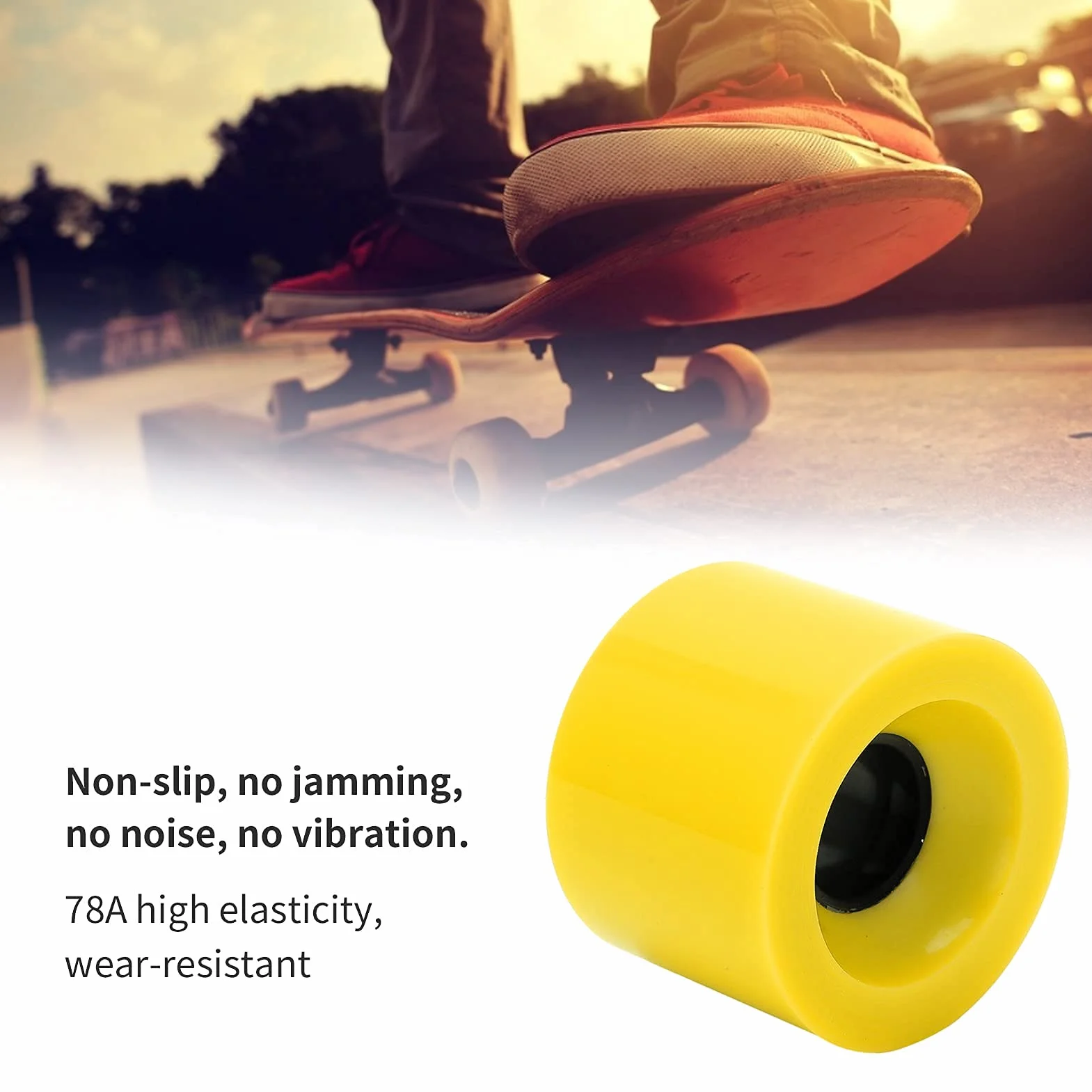 Kółka do Deskorolki 60x45mm 78A Longboard Cruiser Akcesoria 4 Szt.
