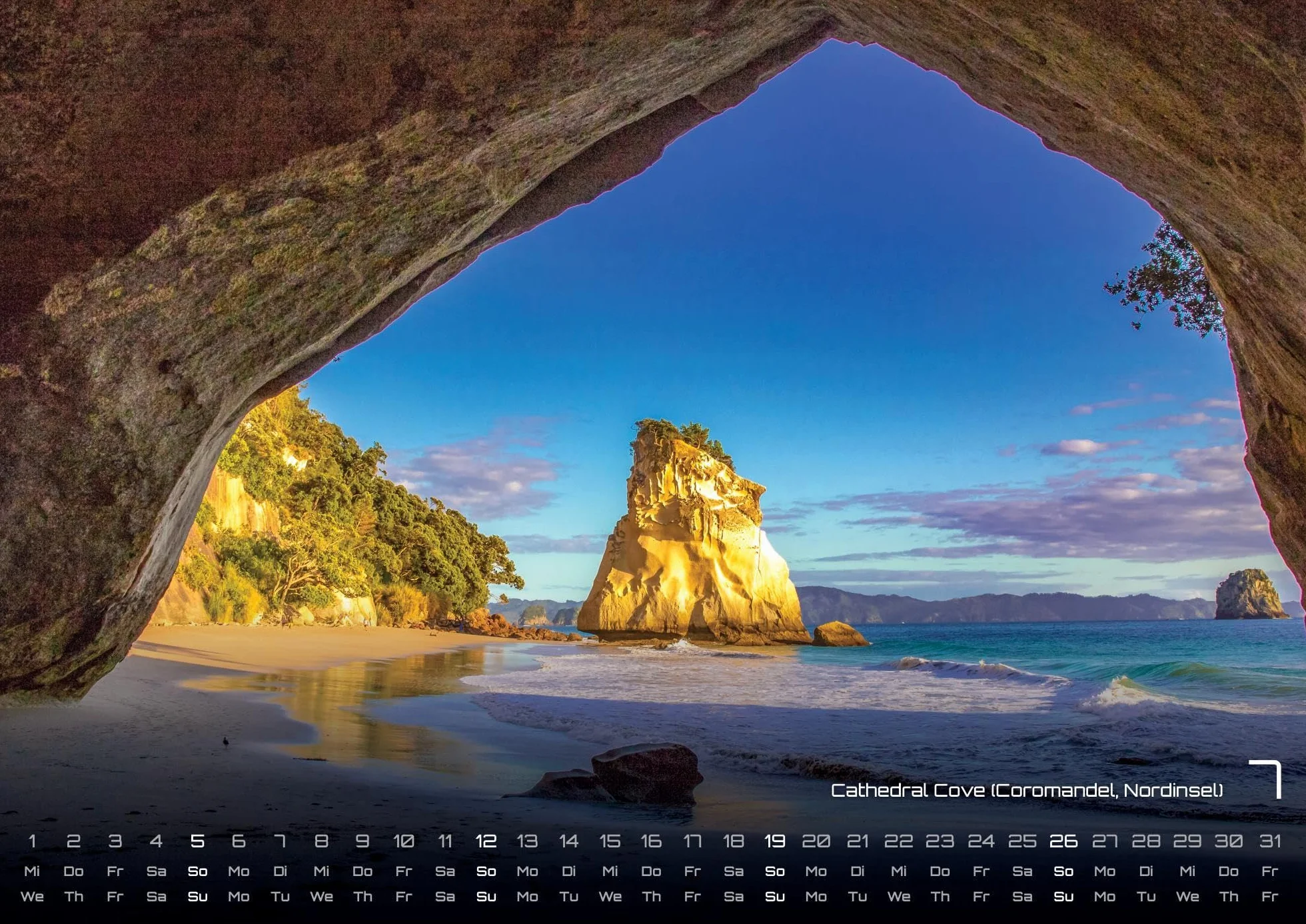 Neuseeland - Das Land der langen weißen Wolke - 2026 - Kalender DIN A2: Der Wandkalender mit den schönsten Motiven aus Neuseeland für das Jahr 2026 im extragroßen Format DIN A2 (ca. 60 x 42 cm)!