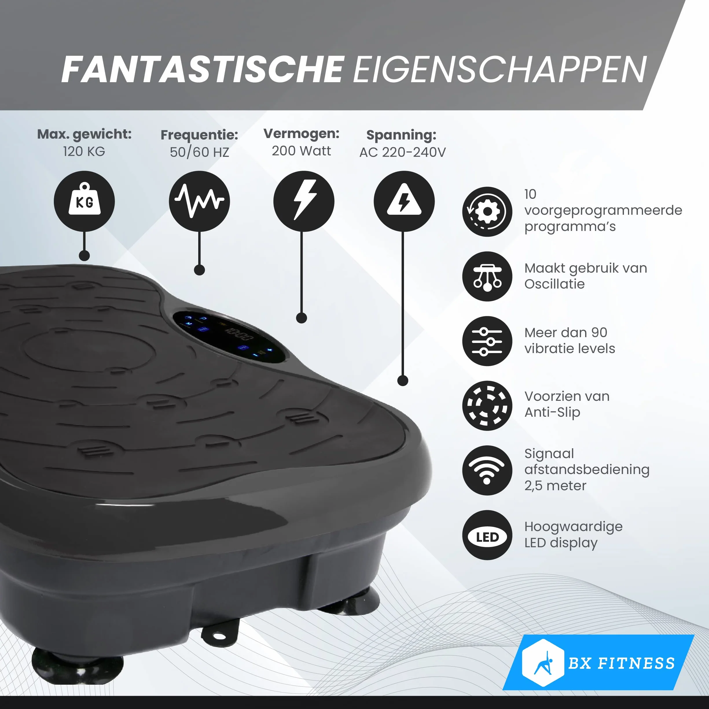 Fitness Body Platforma wibracyjna 360 czarna
