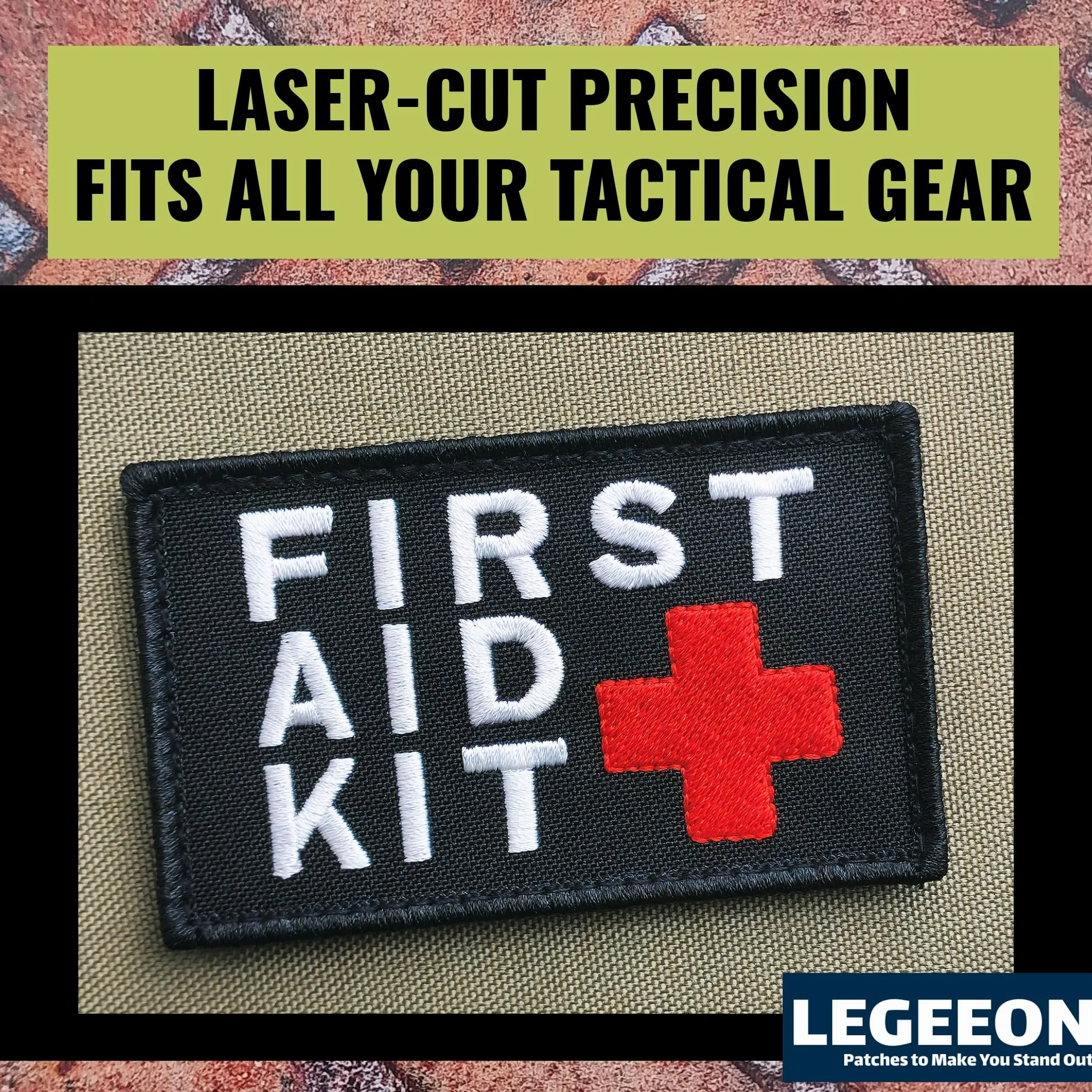 2AFTER1 First Aid Kit 2x3.25 IFAK Medic MED Trauma Paramedic Morale Touch Fastener Patch