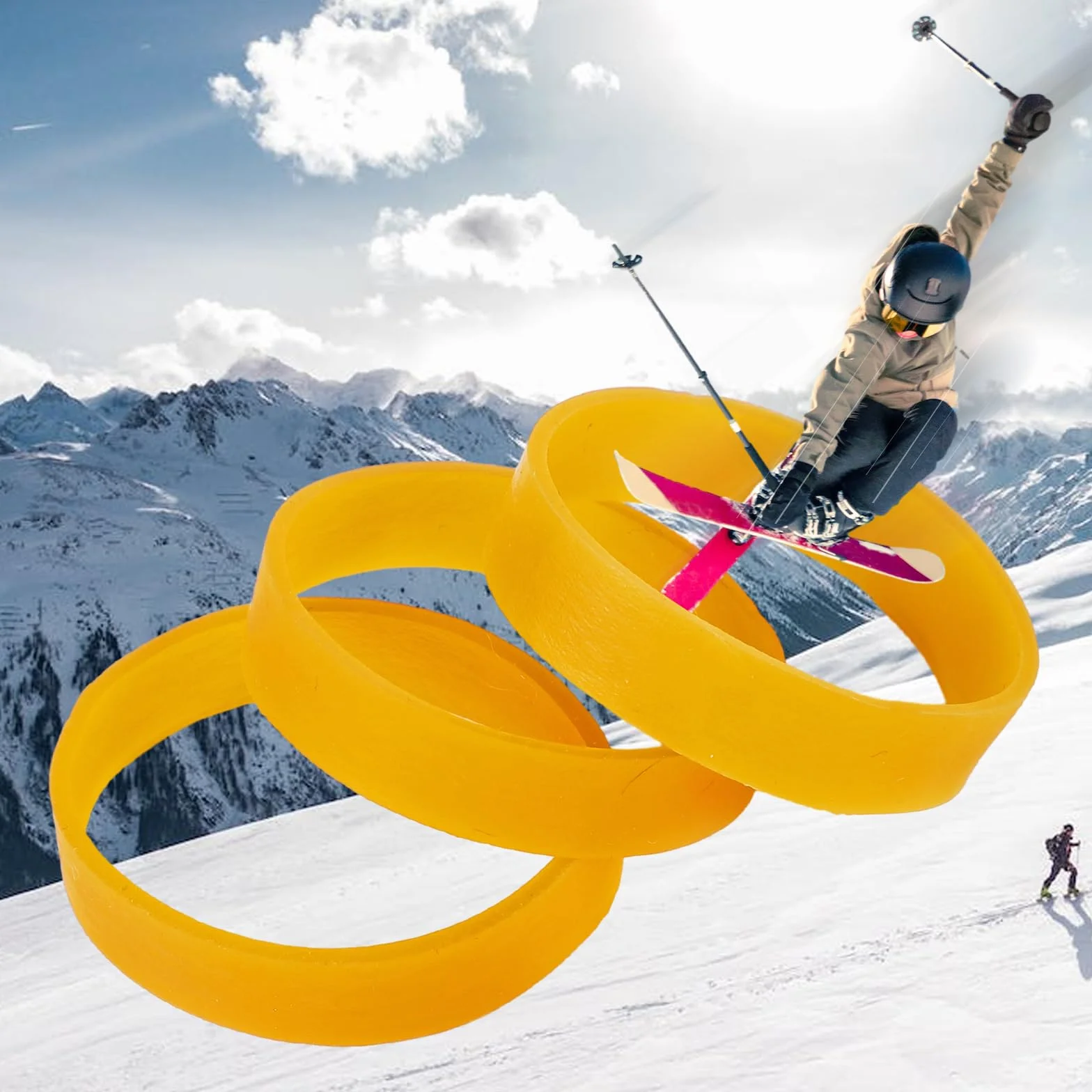 Uchwyty Hamulców Narciarskich 30szt Gumowe Paski do Snowboardu Akcesoria Sportów Zimowych