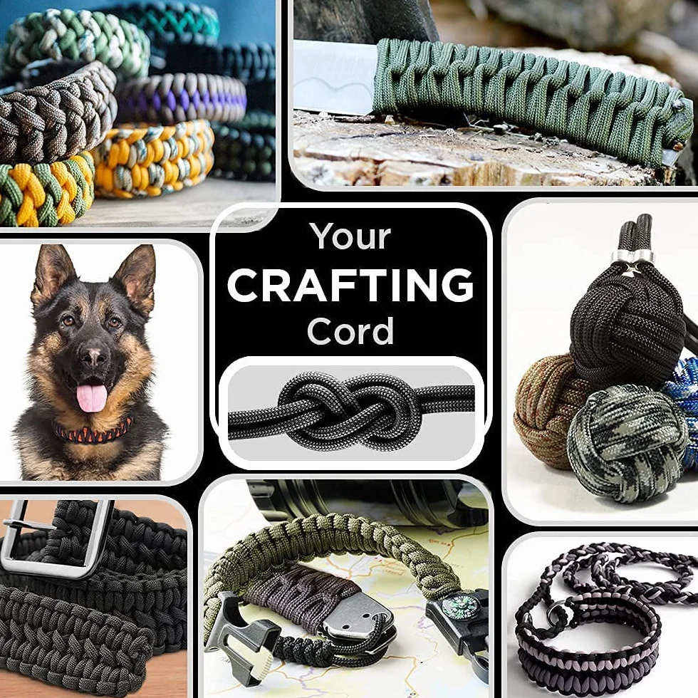 TECEUM Paracord typ III 550 zielony wojskowy 15 m 4 mm lina taktyczna MIL-SPEC survivalowa