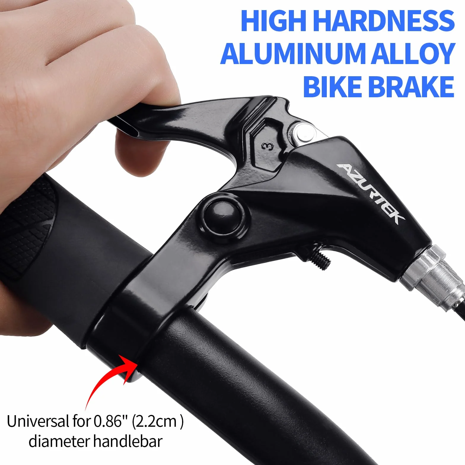 Zestaw dźwigni hamulca rowerowego, 1 para uchwytów hamulca rowerowego ze stopu aluminium z 2 zestawami przewodów hamulcowych i obudową do roweru górskiego, MTB, roweru szosowego, roweru