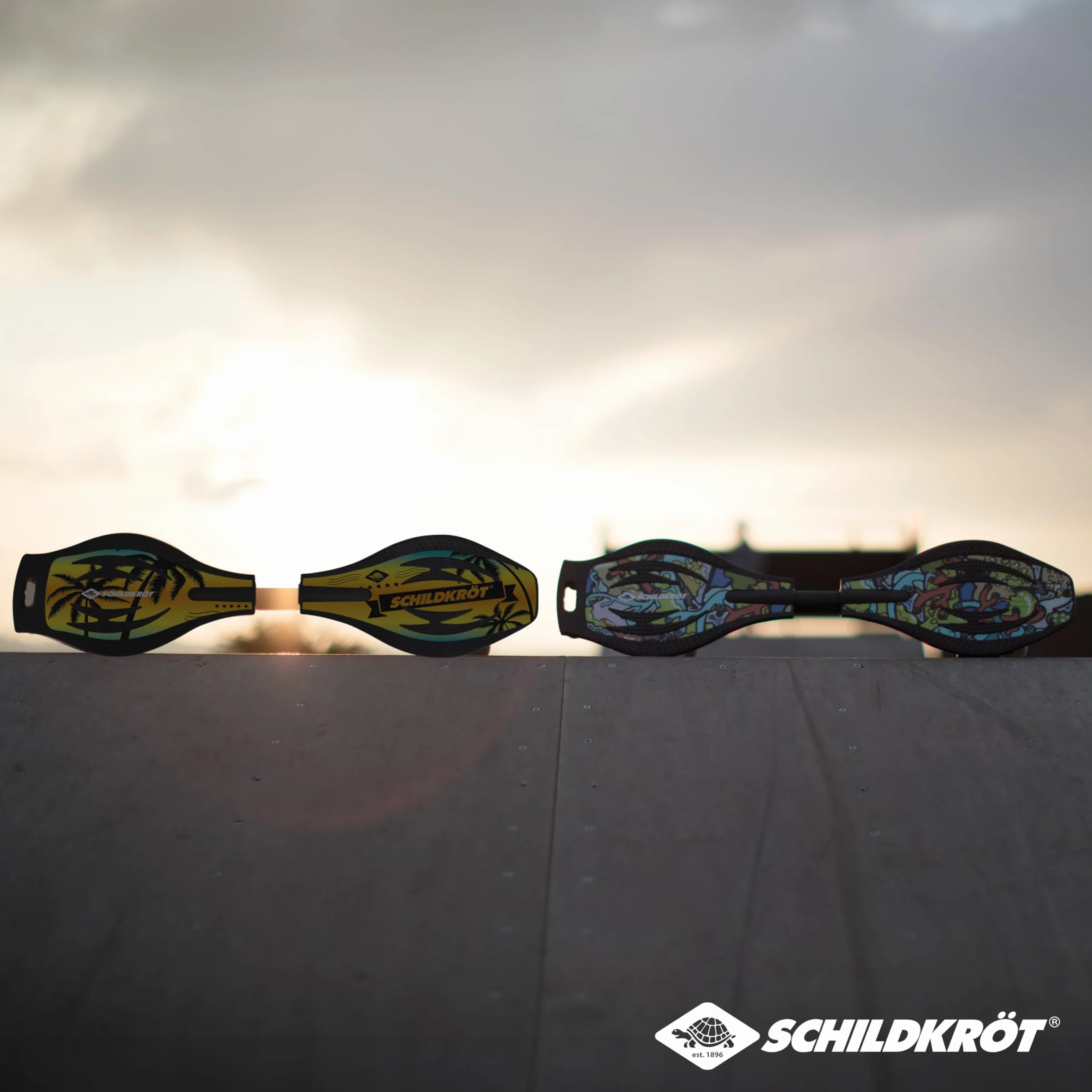 Schildkröt Waveboard Good Vibes, lekka i zwrotna deska z antypoślizgowymi wypustkami, różne wzory do wyboru