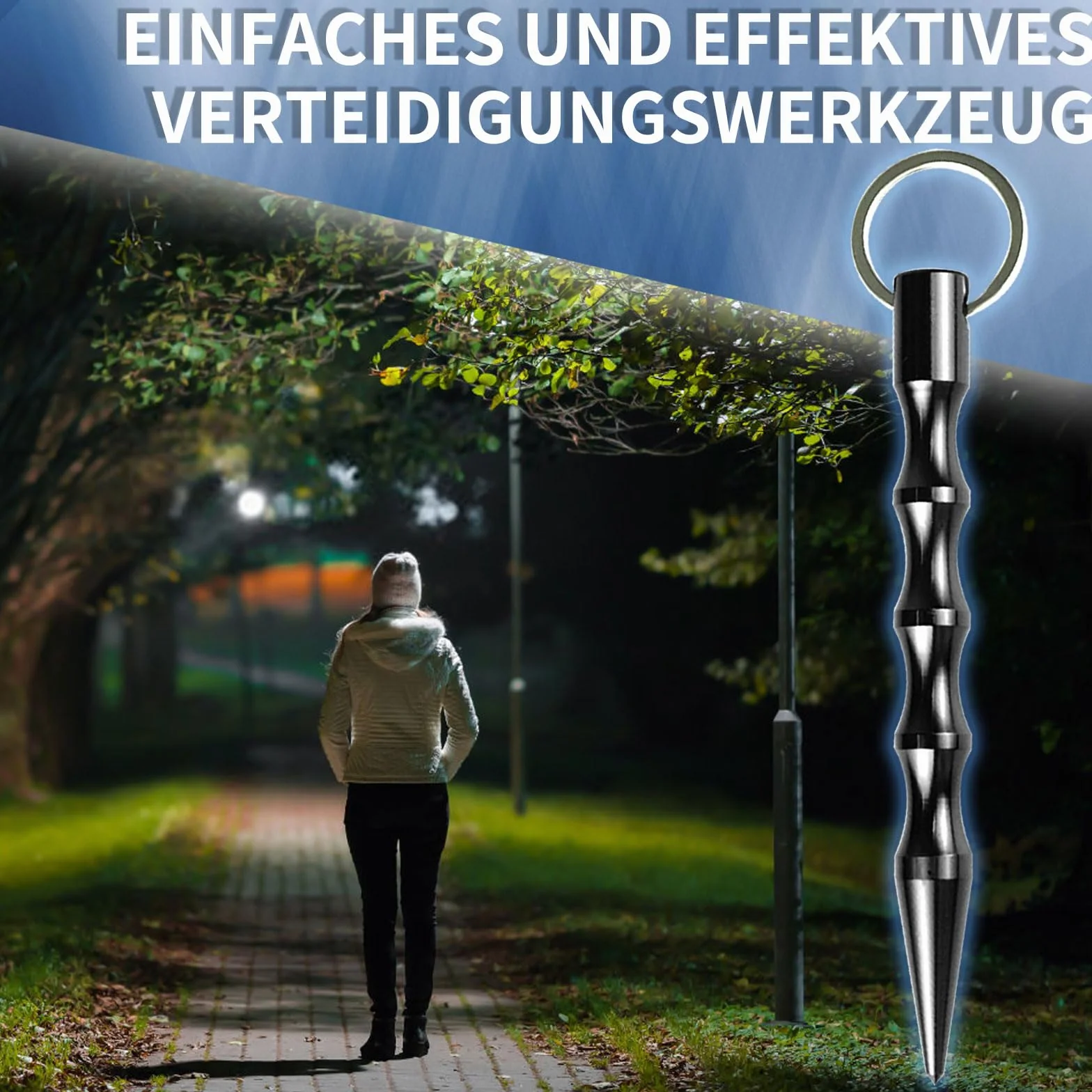 FlyWave Kubotan Breloczek do Kluczy do Samoobrony - Broń Obronna dla Kobiet, Lekki i Ergonomiczny, Legalny i Skuteczny
