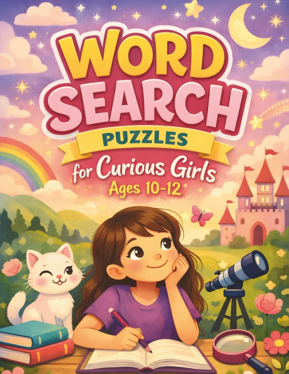 Word Search Puzzles for Curious Girls Ages 10–12: 80 Fun & Challenging Word Search Puzzles with Creative Themes to Build Vocabulary and Concentration Skills