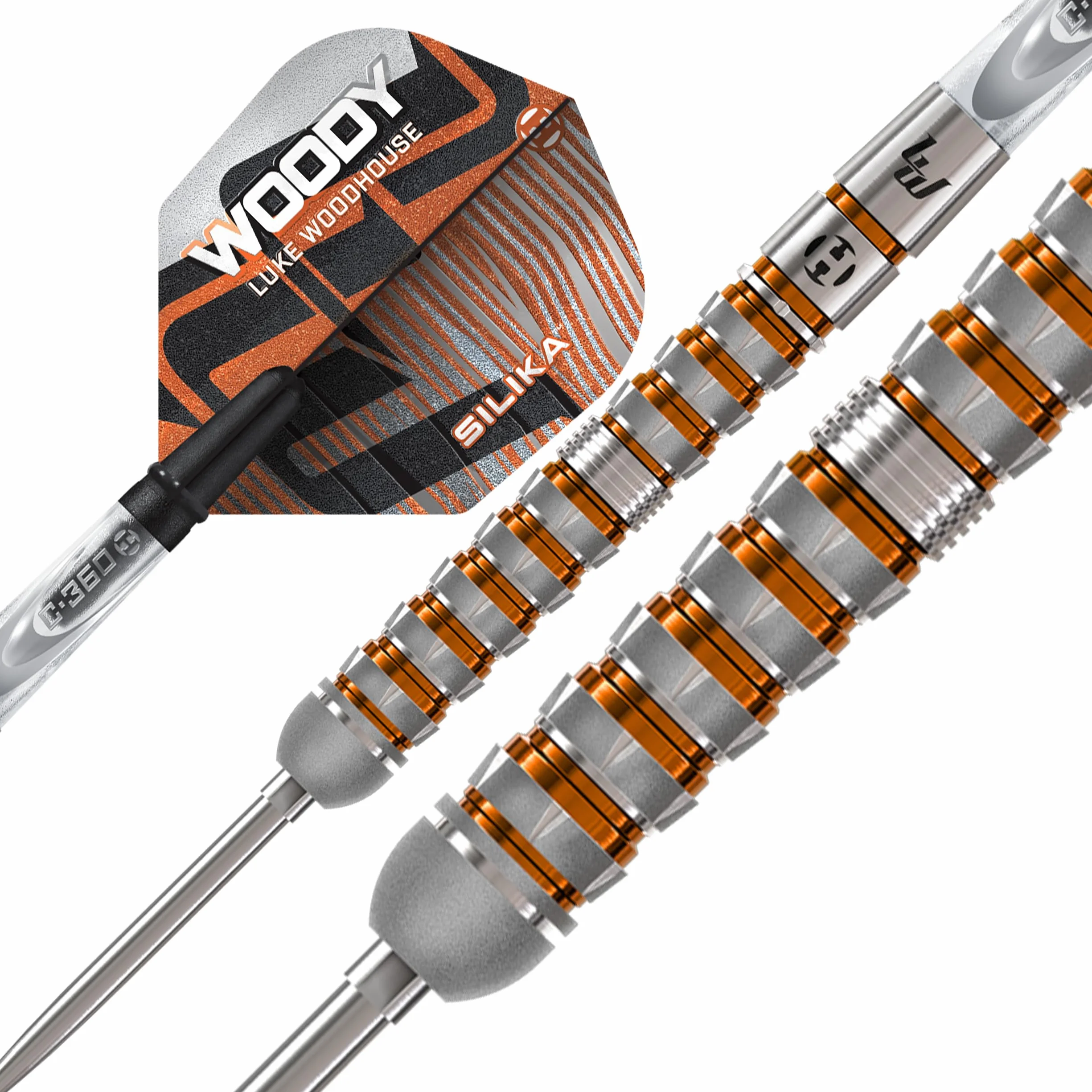 Harrows Luke Woodhouse Woody rzutki 90% wolframu, ze stalową końcówką, Quick Point, 21g-25g