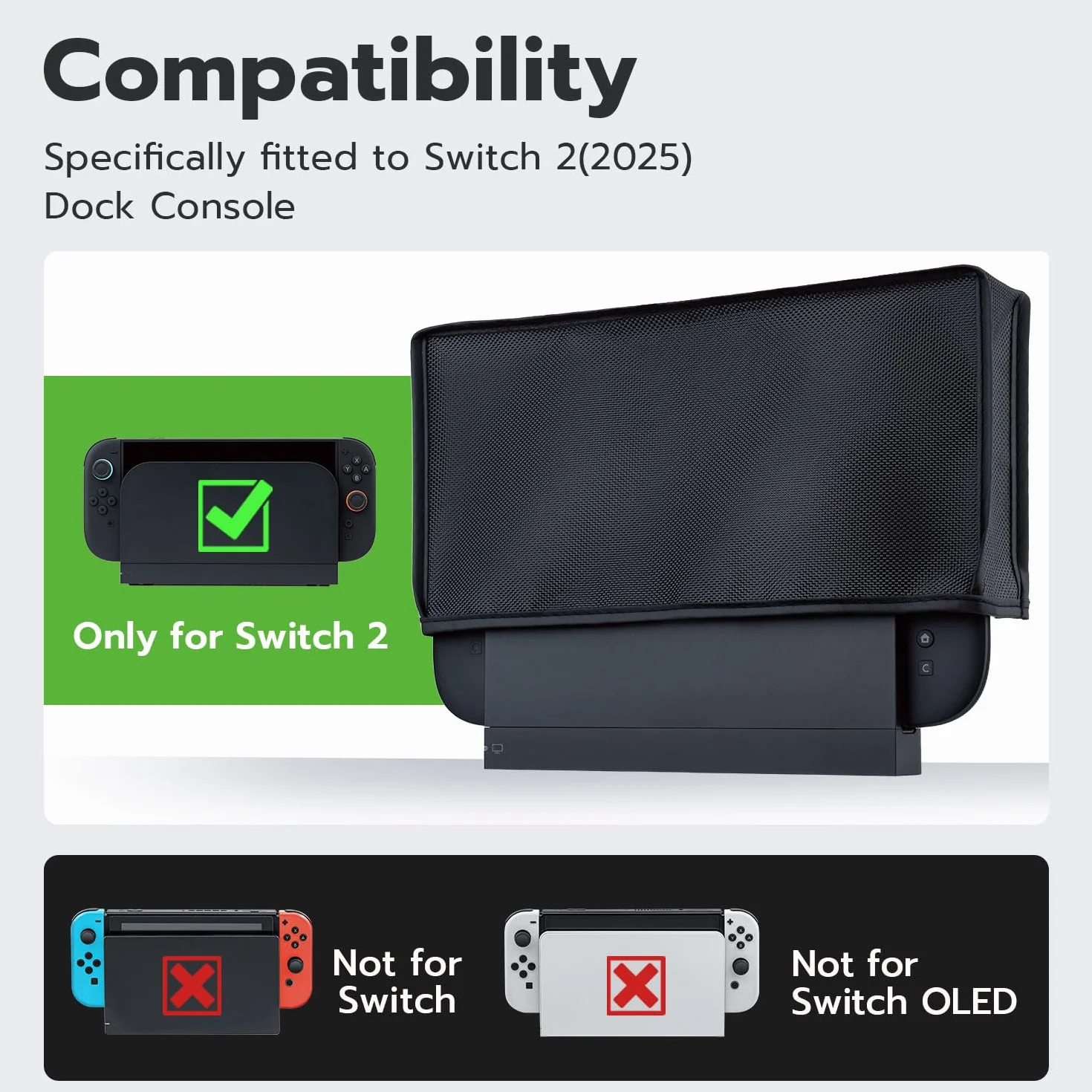 Etui ochronne wodoodporne do Nintendo Switch 2 i stacji ładującej czarne