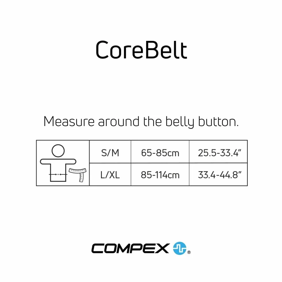 Compex Corebelt 1.0 Pas do poszycia dla dorosłych Unisex, Czarny, L/XL