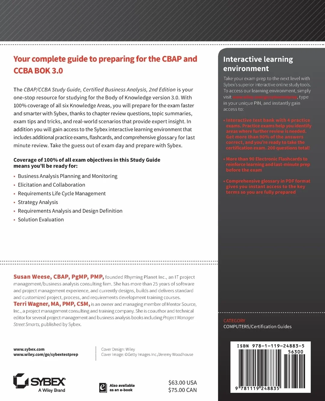 Cbap / Ccba Certified Business Analysis Study Guide