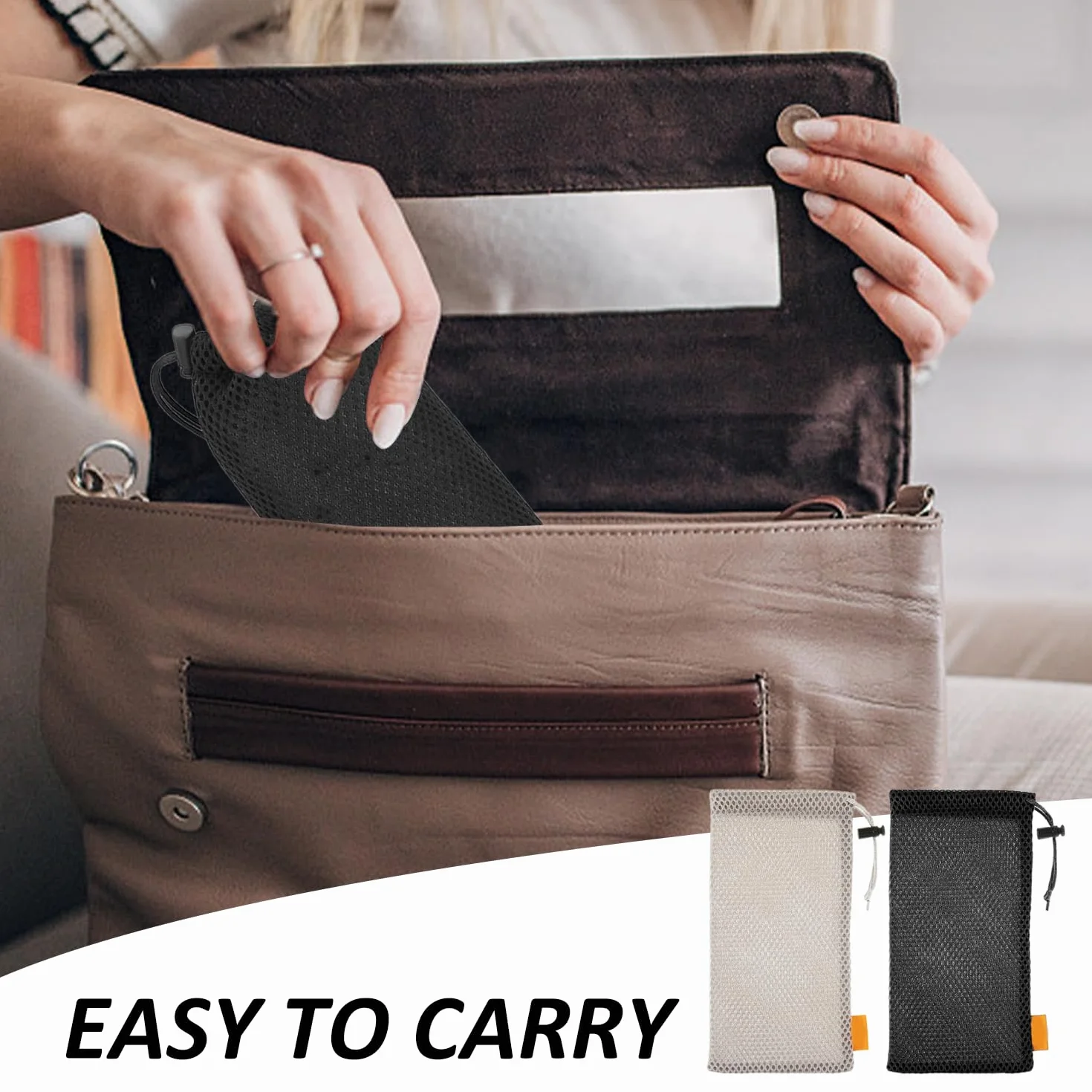 Torby nylonowe z siatki oddychające na telefon komórkowy ze sznurkiem