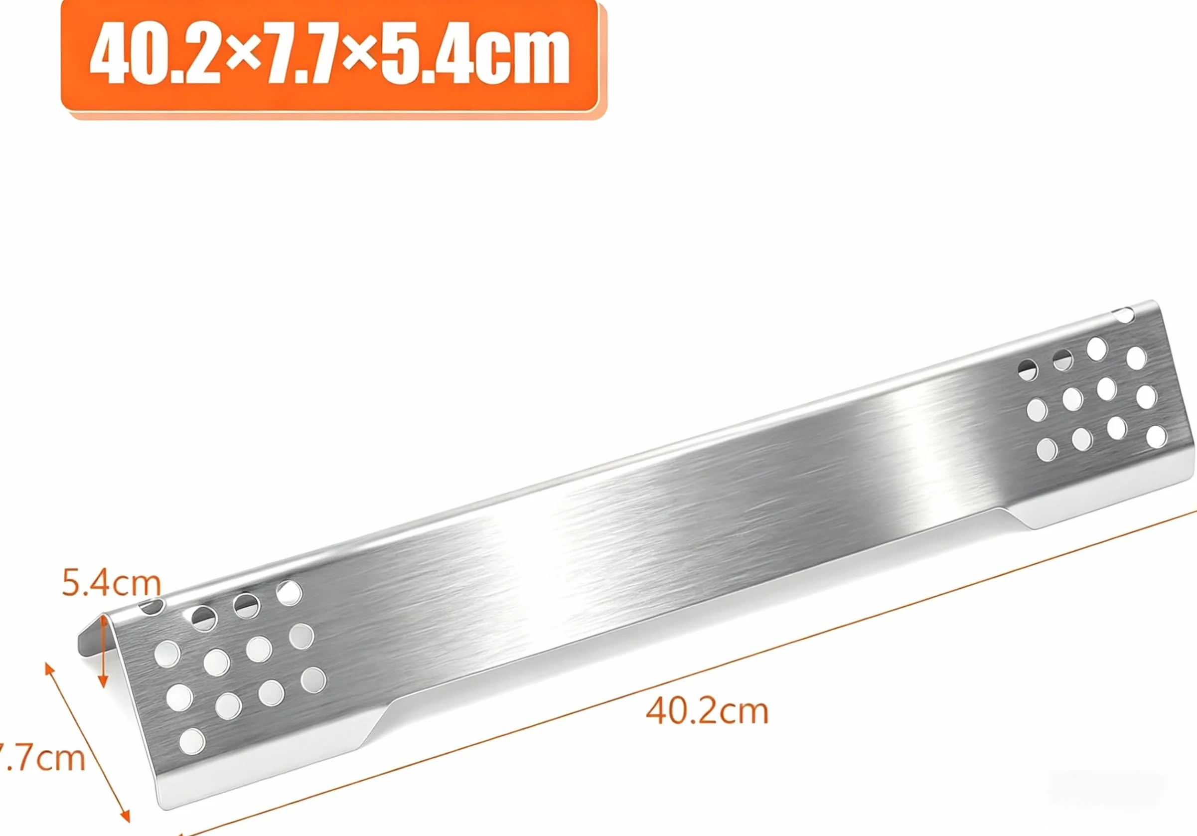 GFTIME 40,2 cm osłona palnika ze stali nierdzewnej do Rösle Videro G3, G3-S, G3-S Nero, Vario+, rozdzielacz płomienia 1,0 mm do Rösle Videro G2, G4, G6 i Sansibar, 4 sztuki
